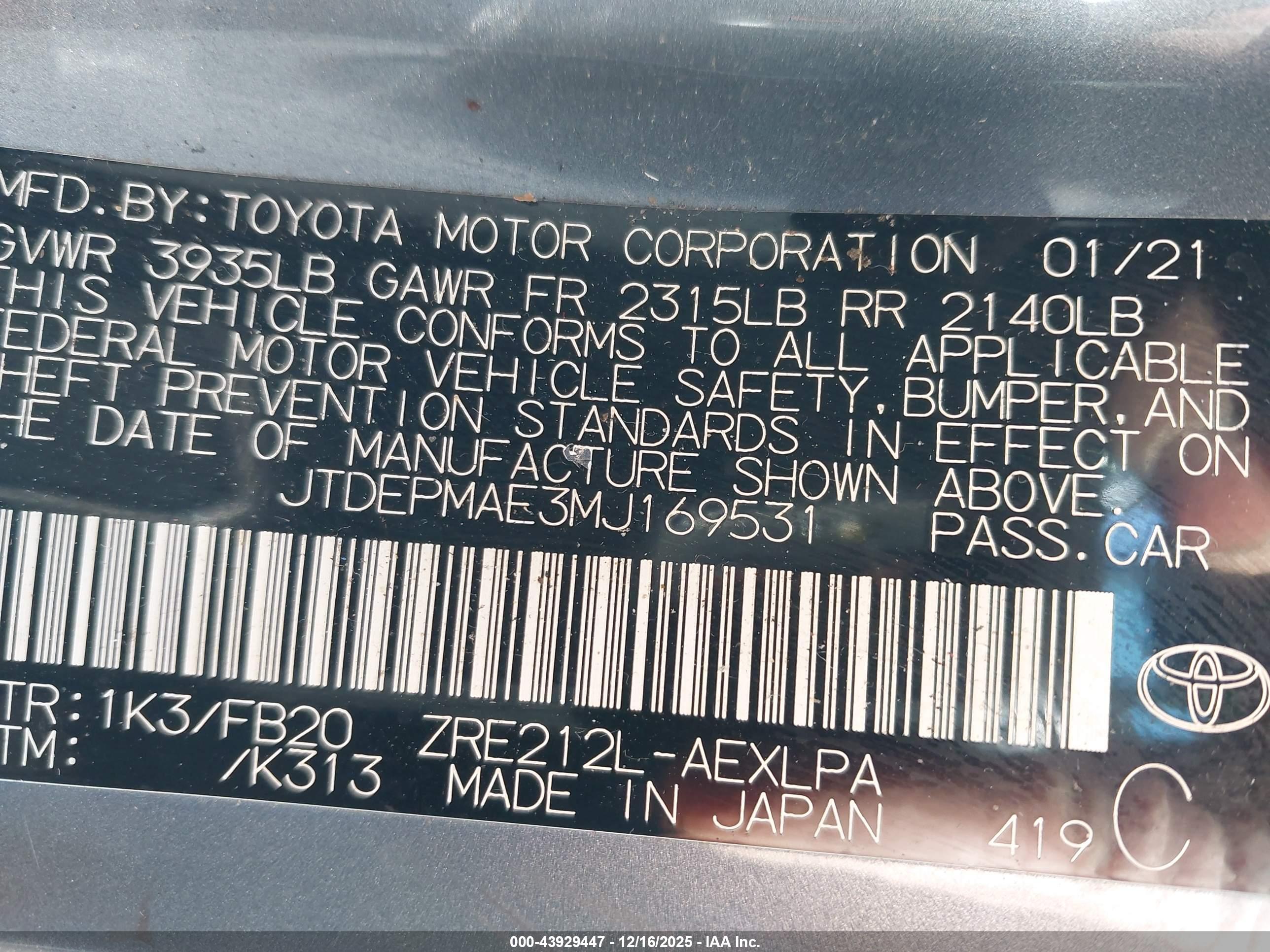 TOYOTA COROLLA image 9