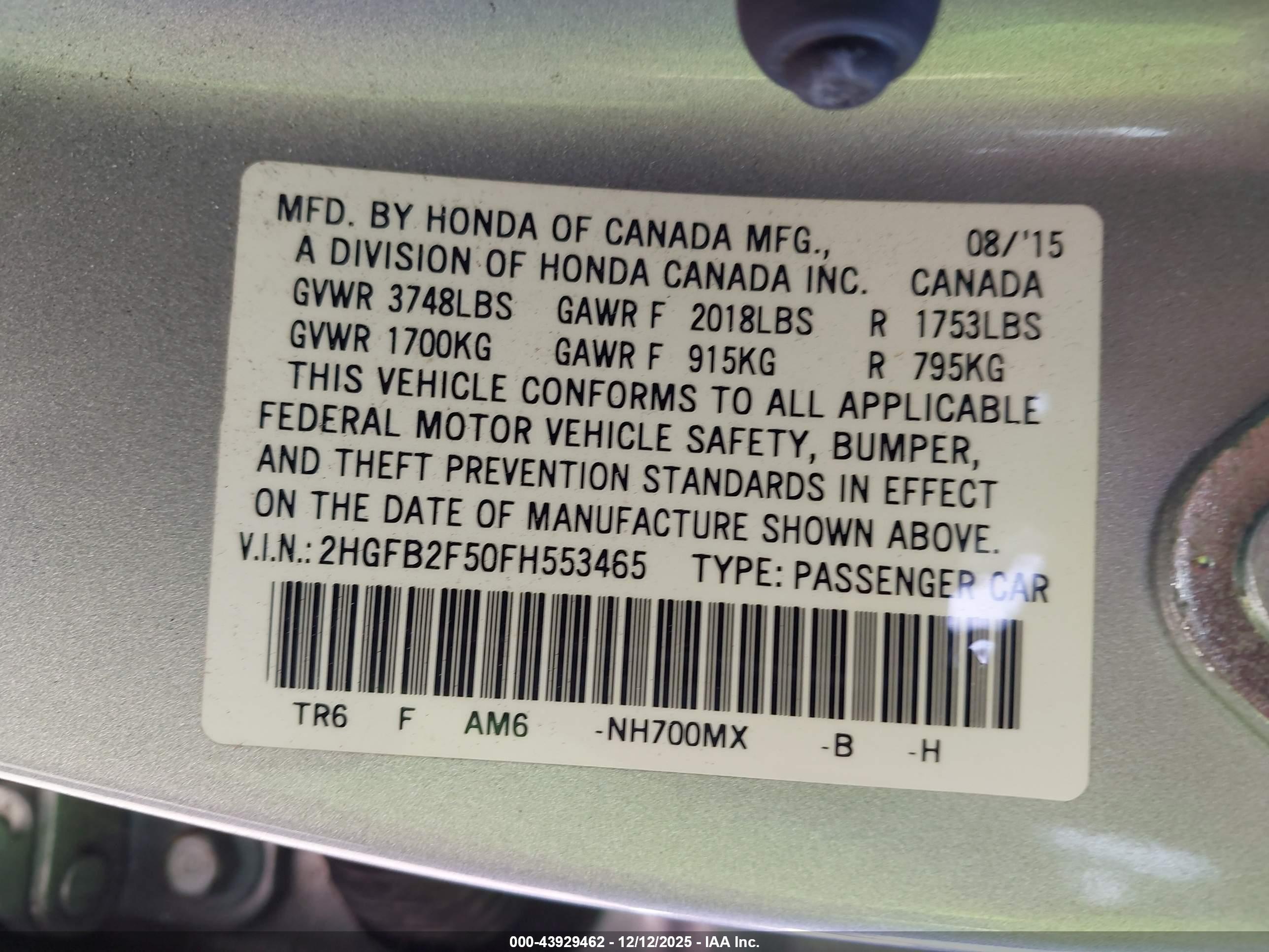 HONDA CIVIC image 9