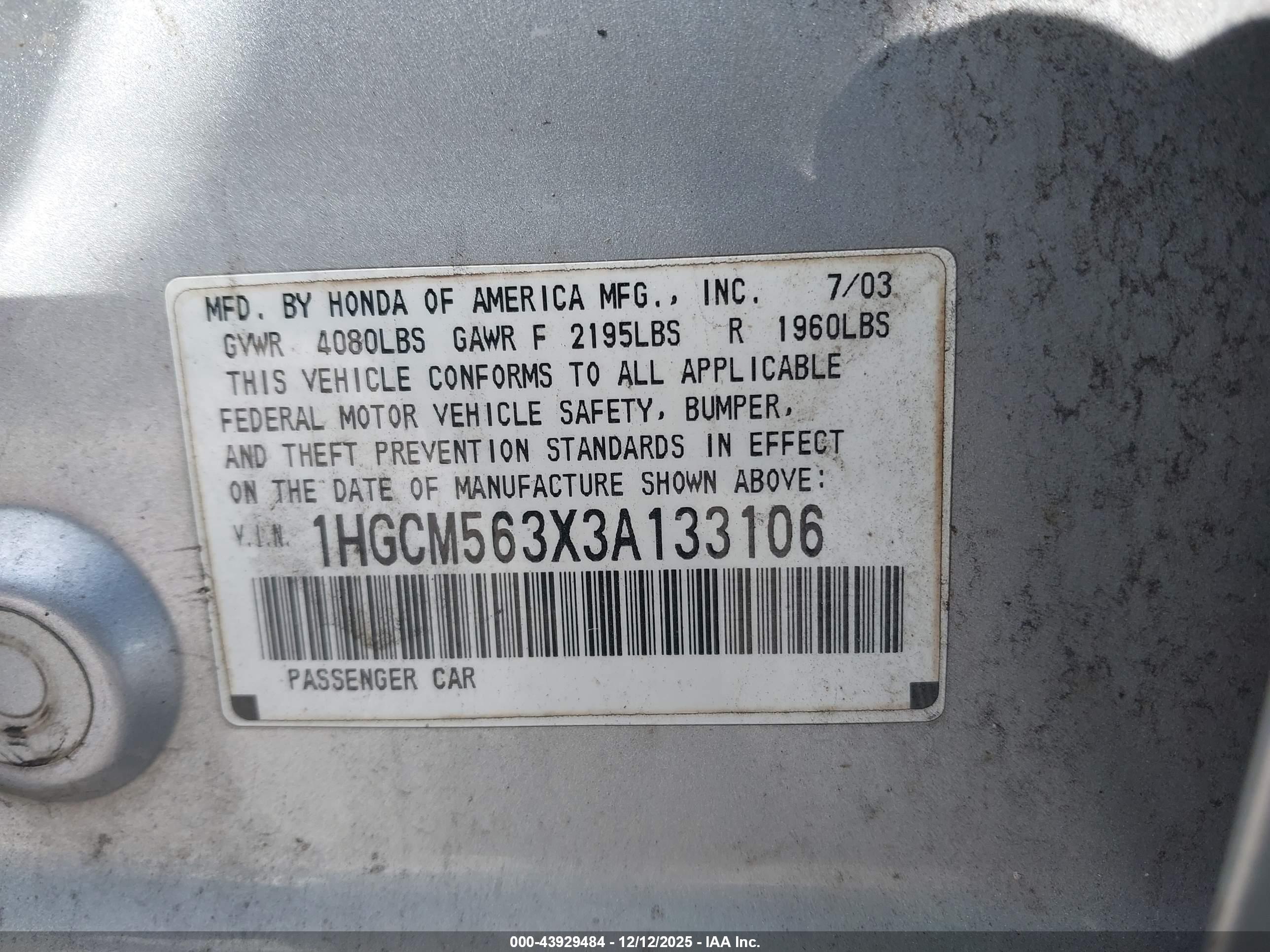 HONDA ACCORD image 9