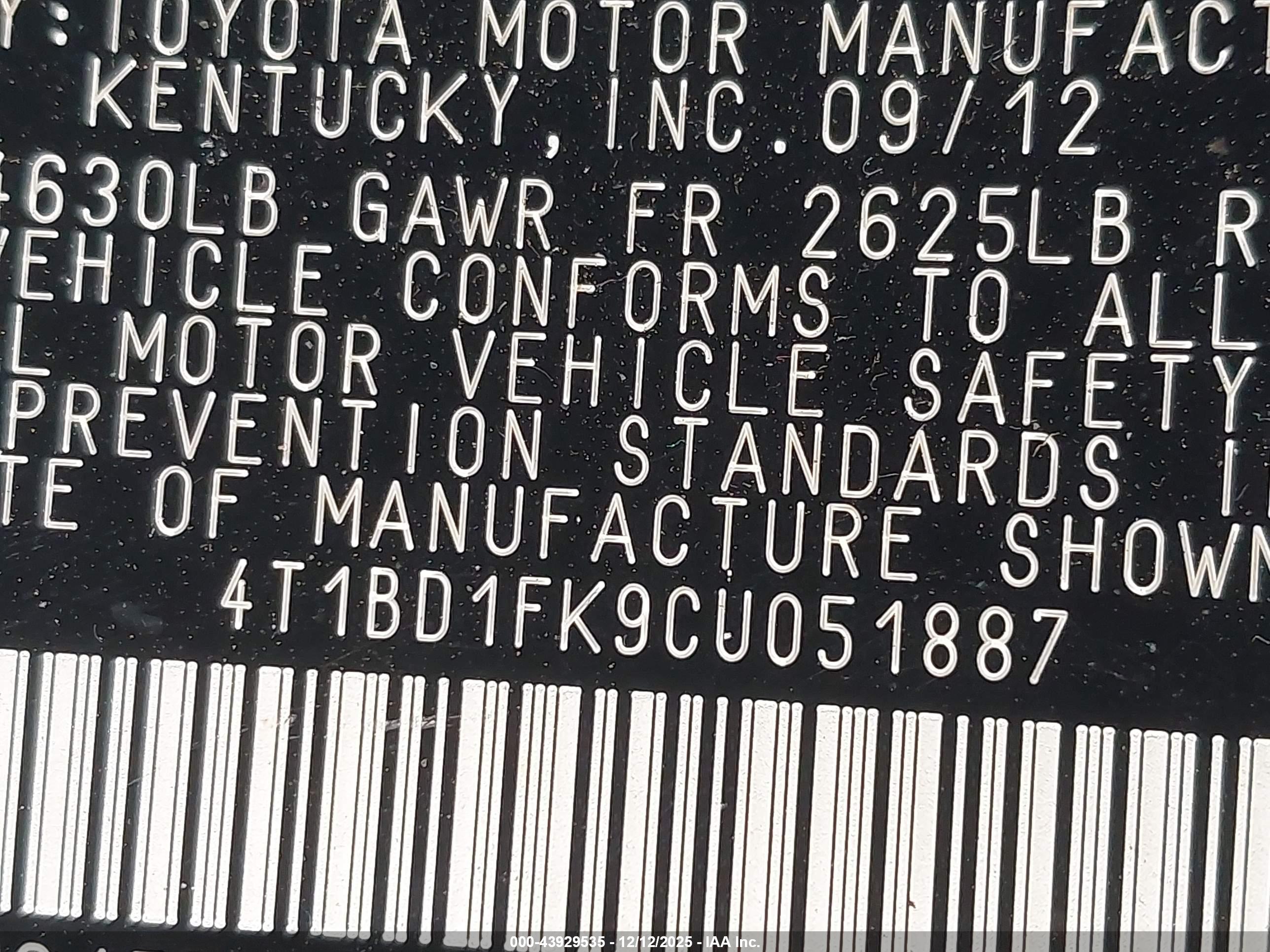 TOYOTA CAMRY image 9