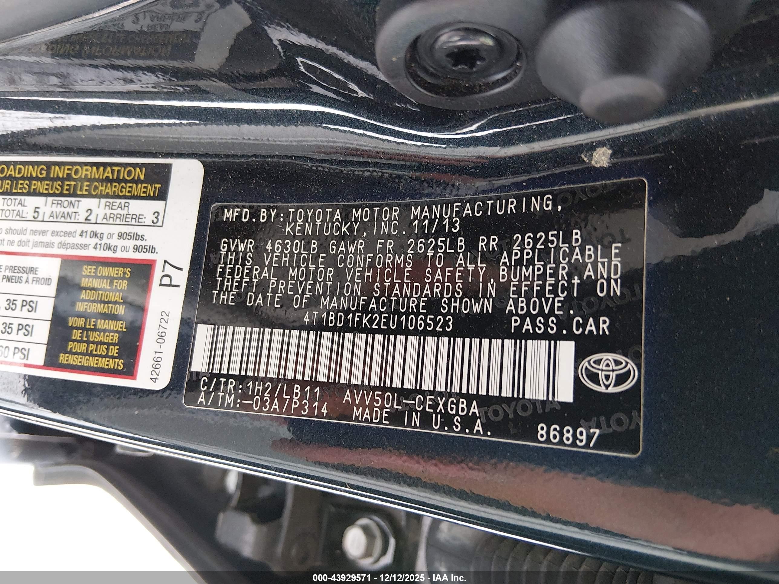 TOYOTA CAMRY image 9