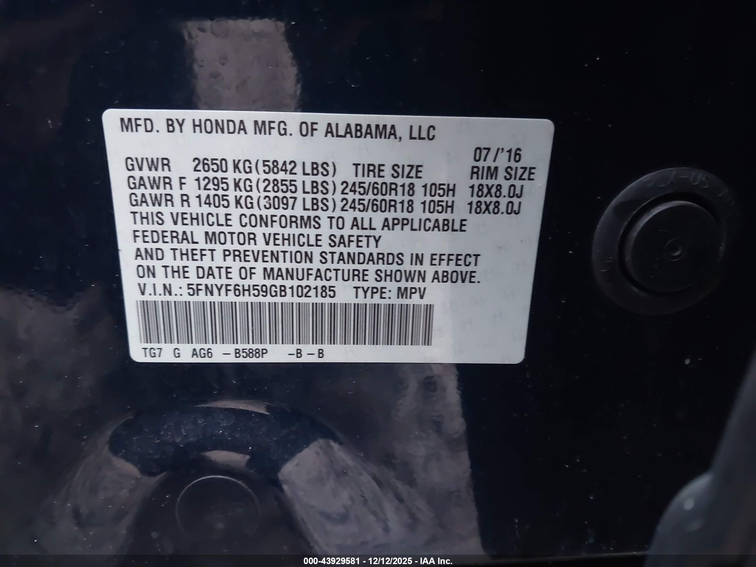 HONDA PILOT image 9