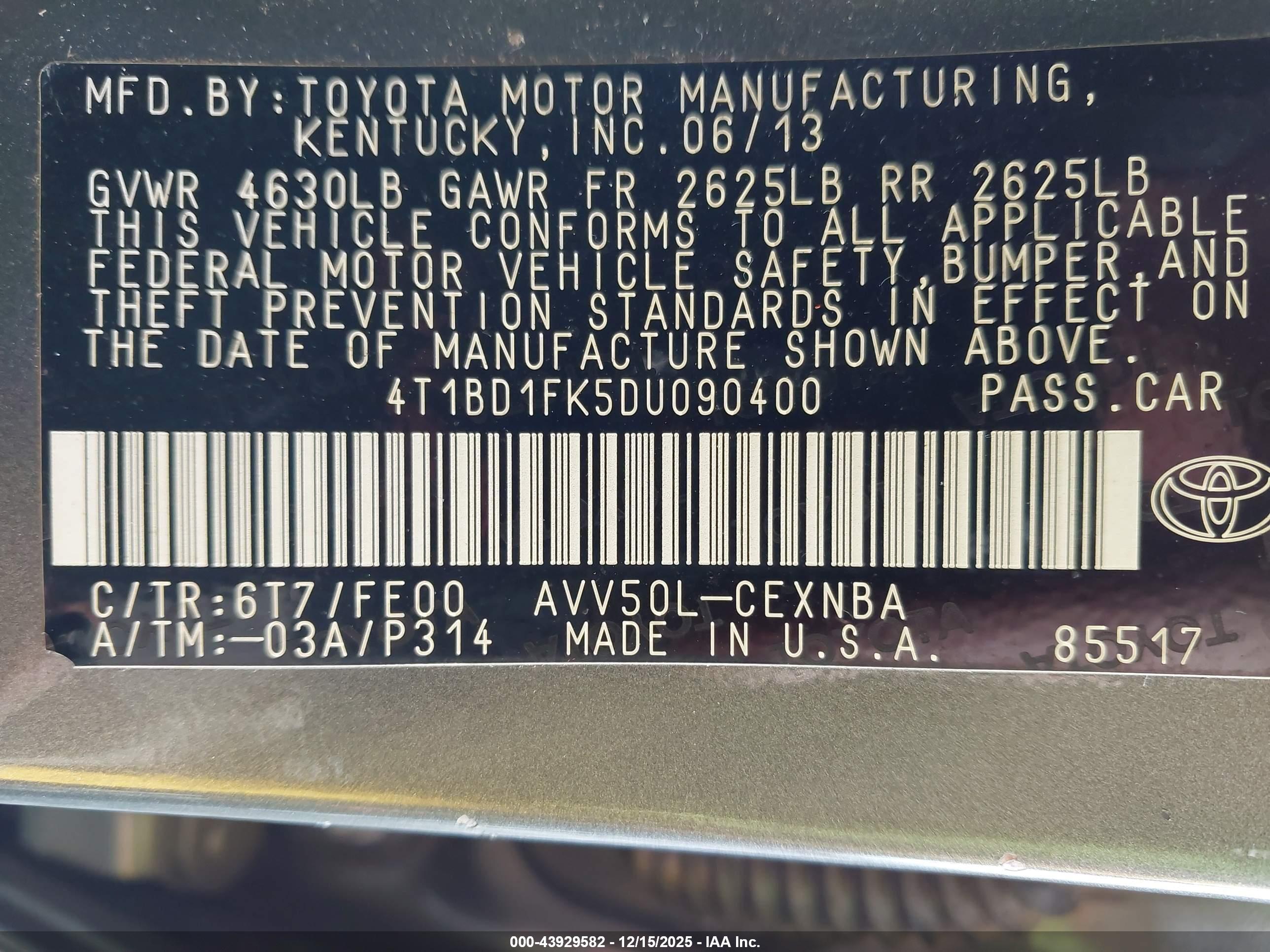 TOYOTA CAMRY image 9