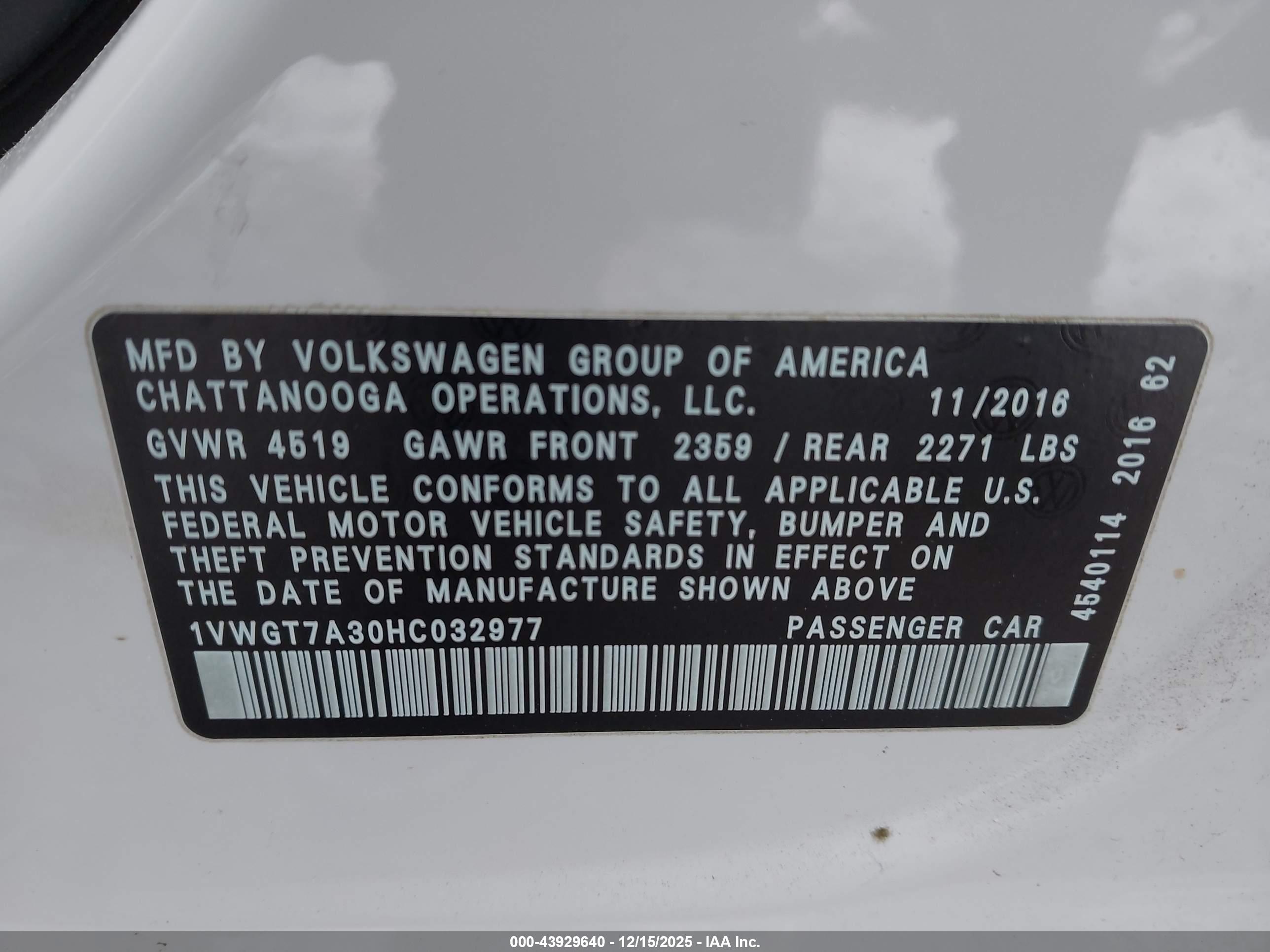VOLKSWAGEN PASSAT image 9