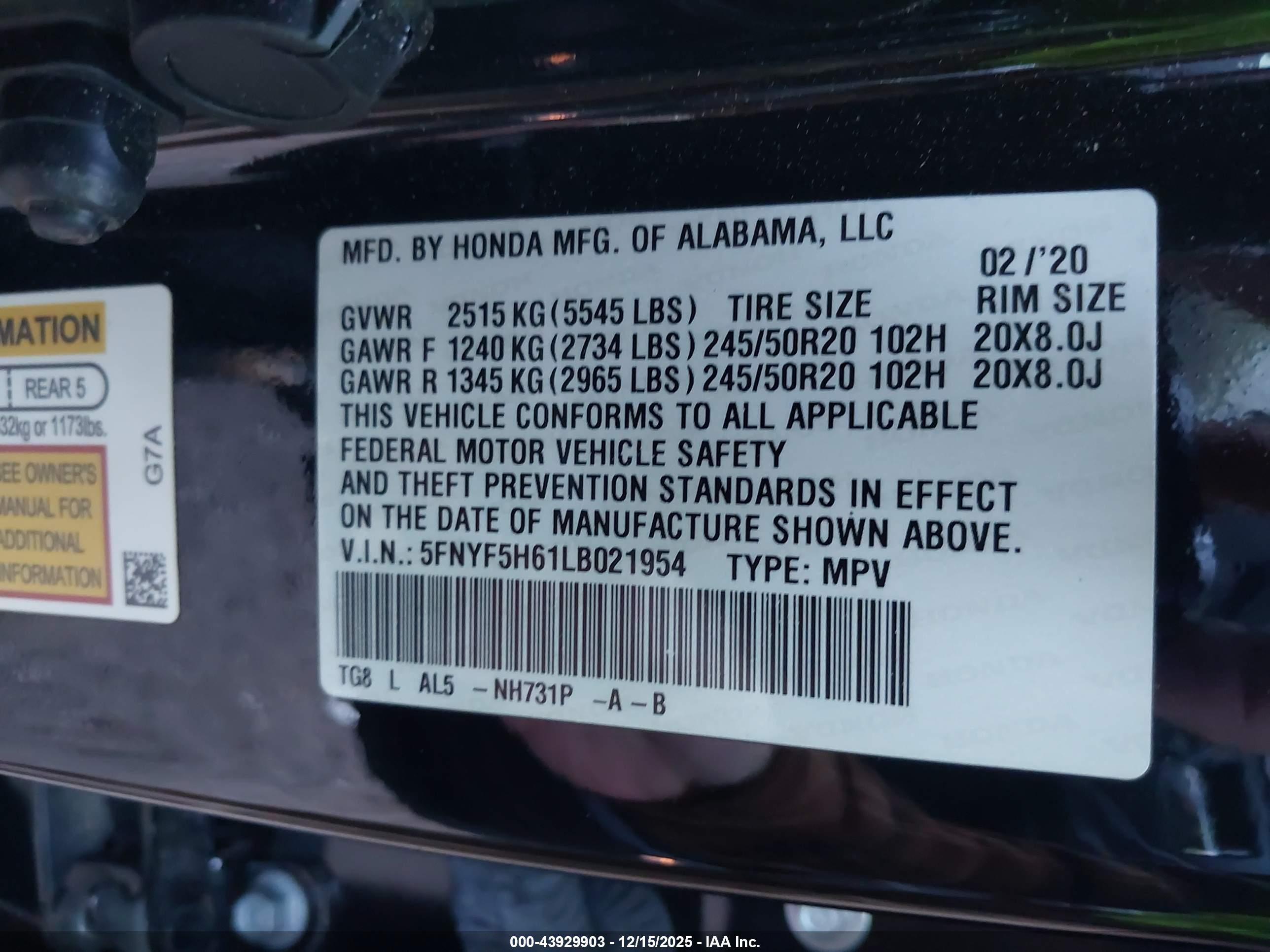 HONDA PILOT image 9