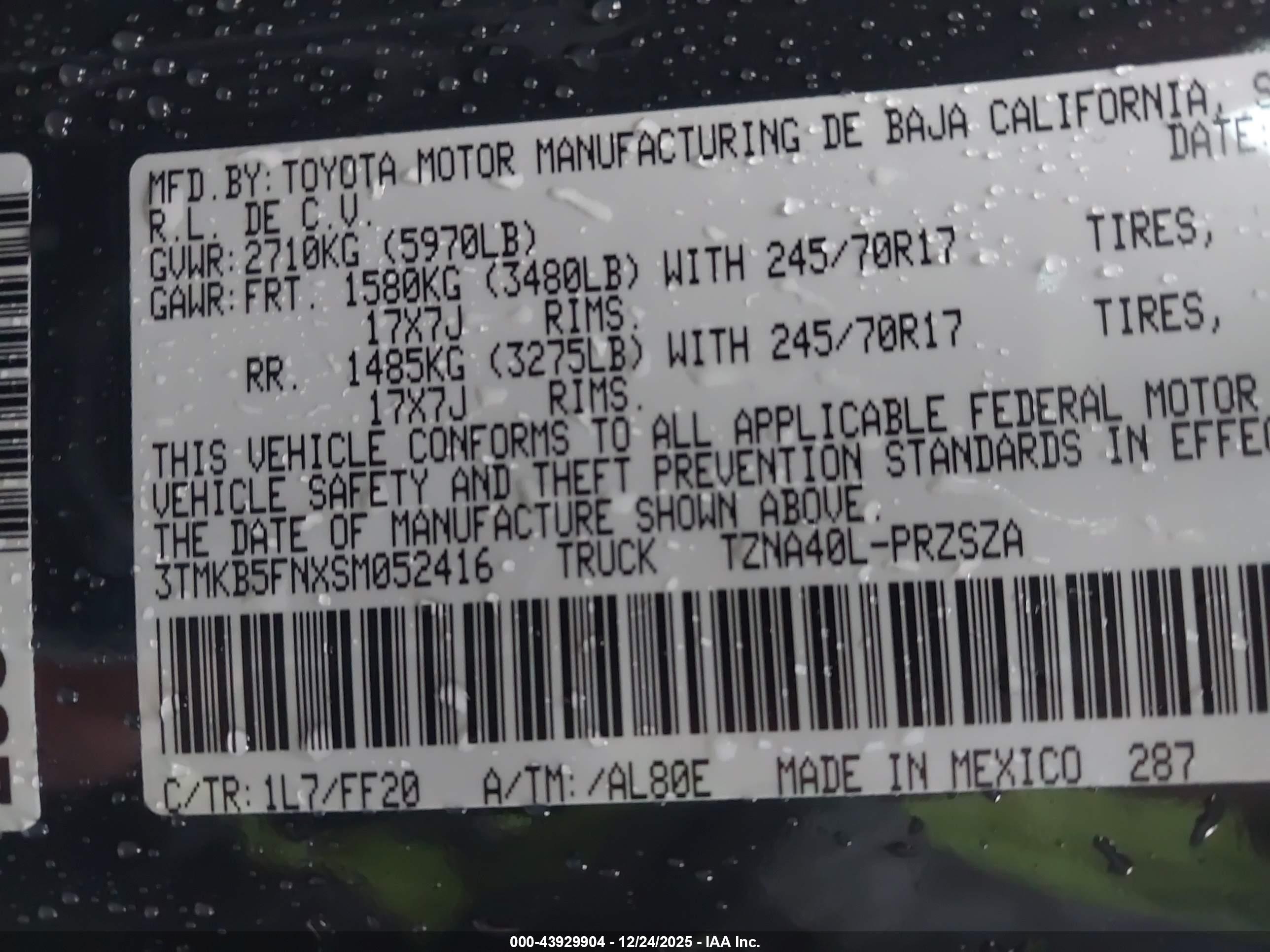 TOYOTA TACOMA image 9