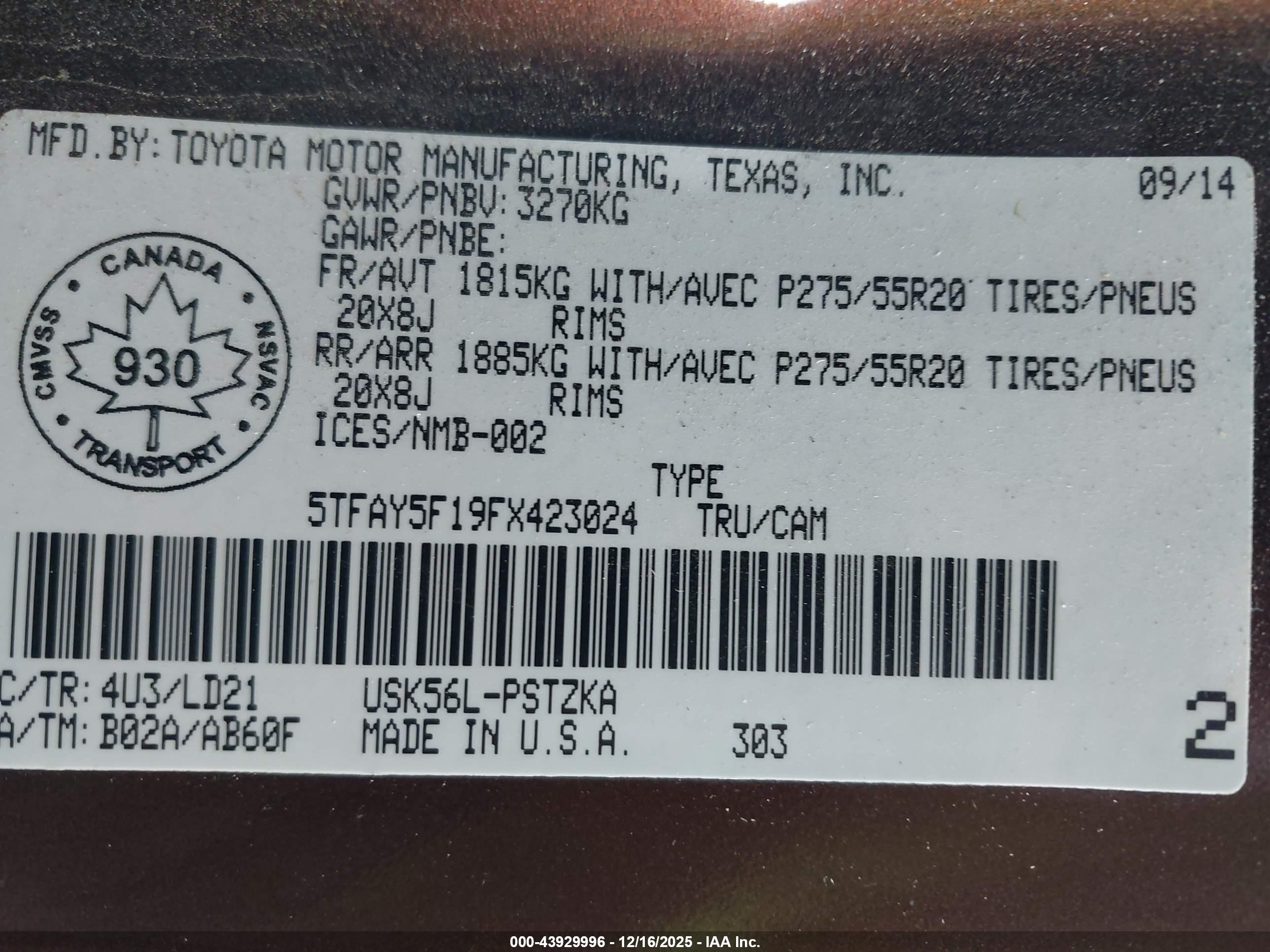 TOYOTA TUNDRA image 9