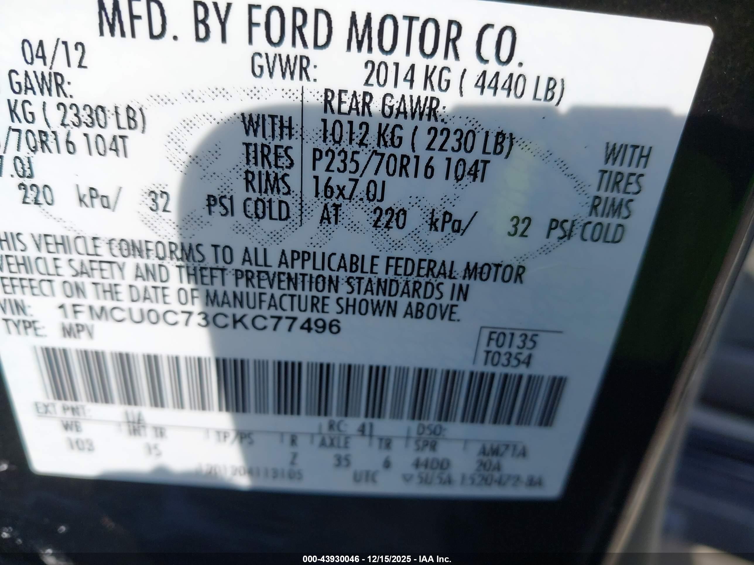 FORD ESCAPE image 9