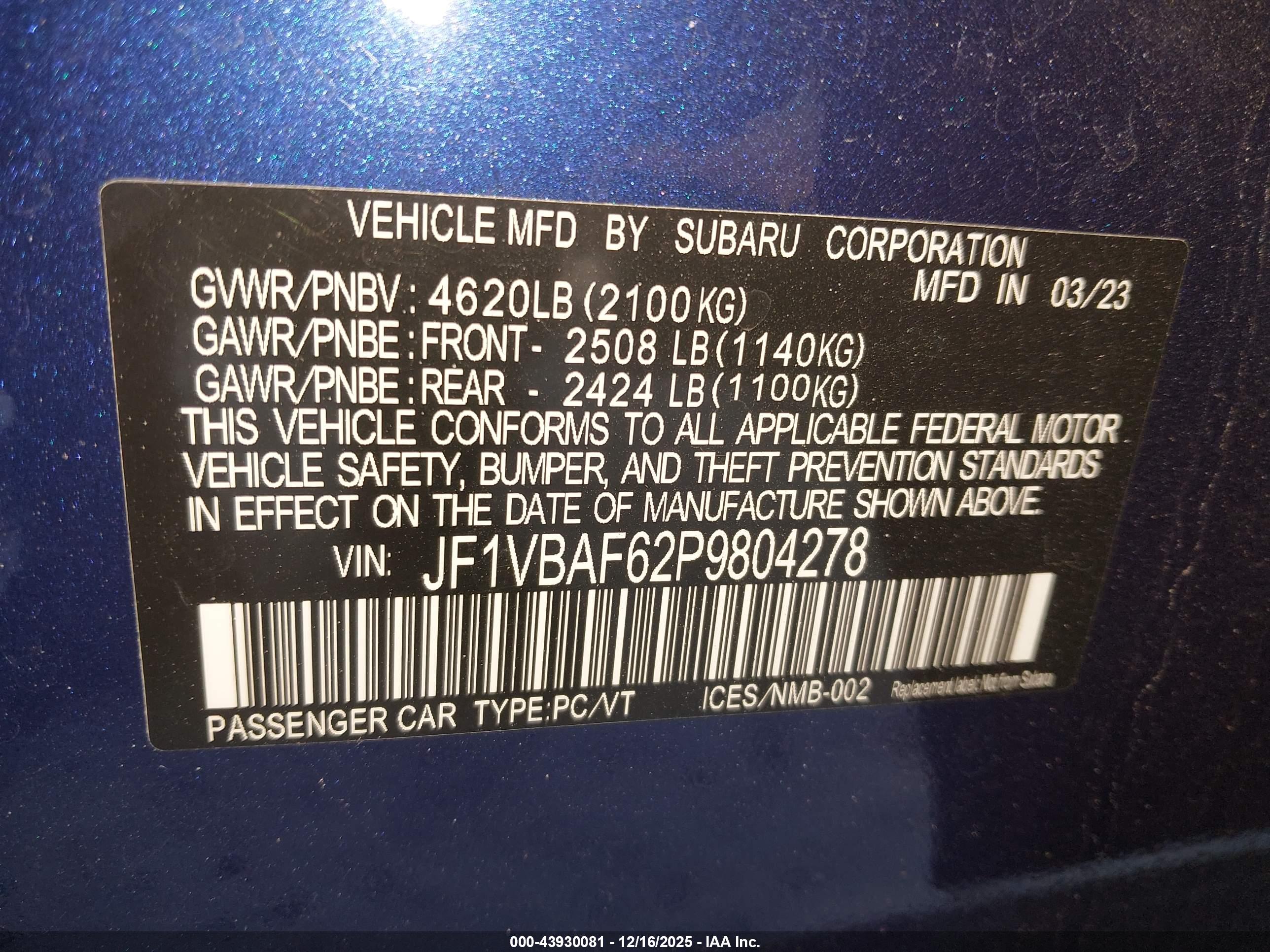 SUBARU WRX image 9