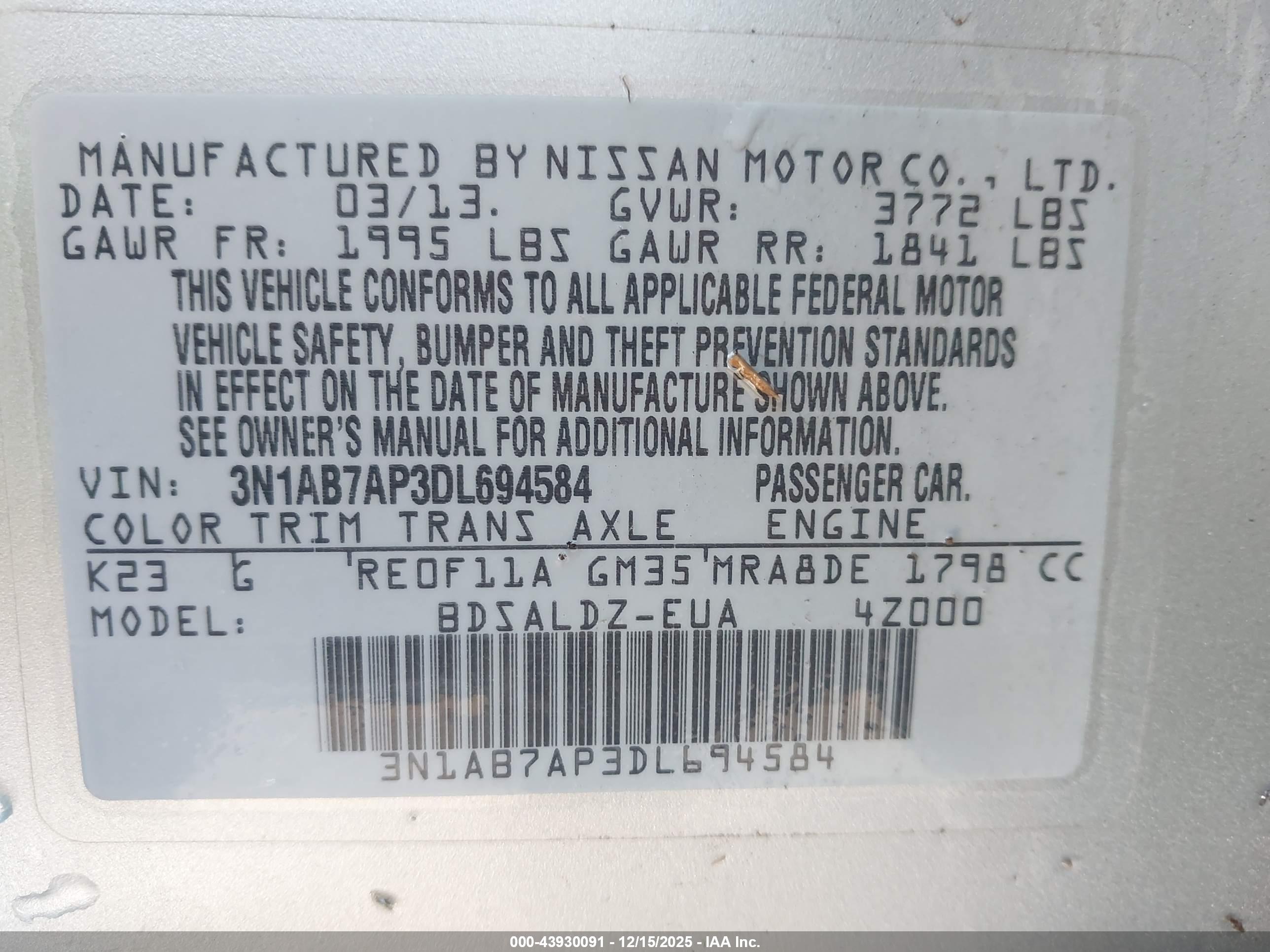 NISSAN SENTRA image 9