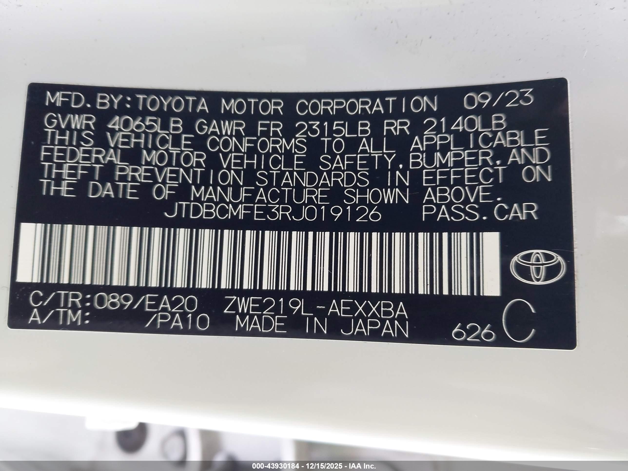 TOYOTA COROLLA image 9