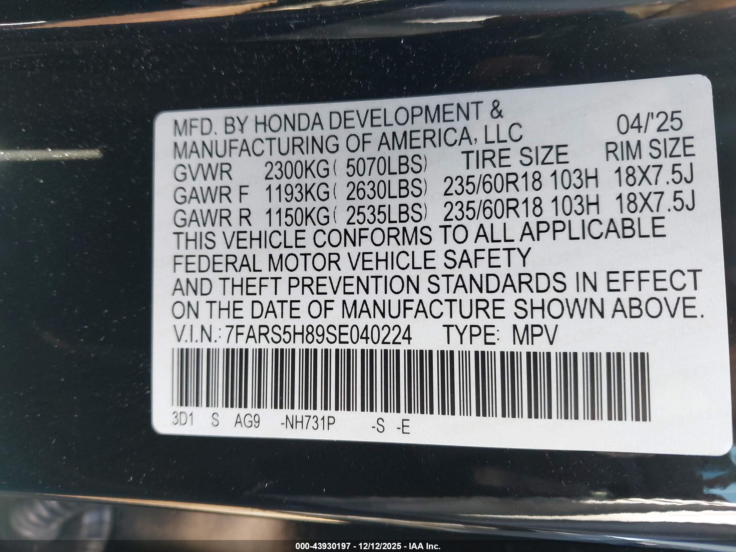 HONDA CR-V image 9