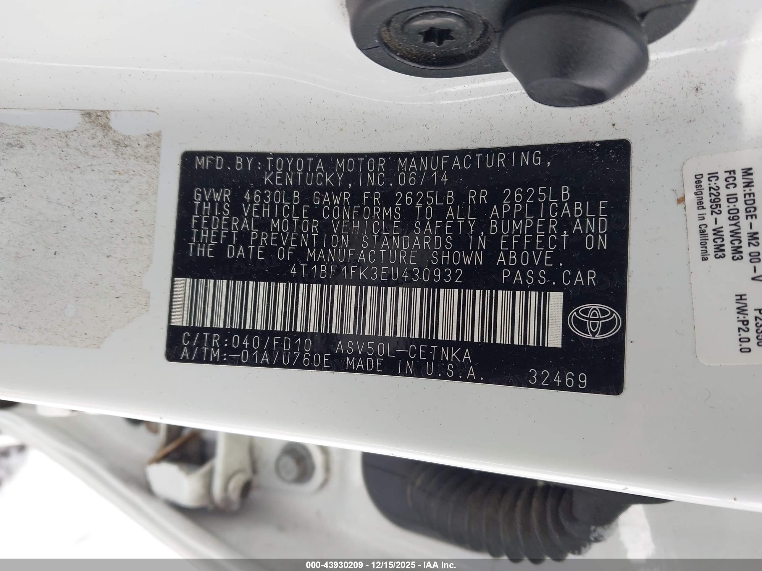 TOYOTA CAMRY image 9