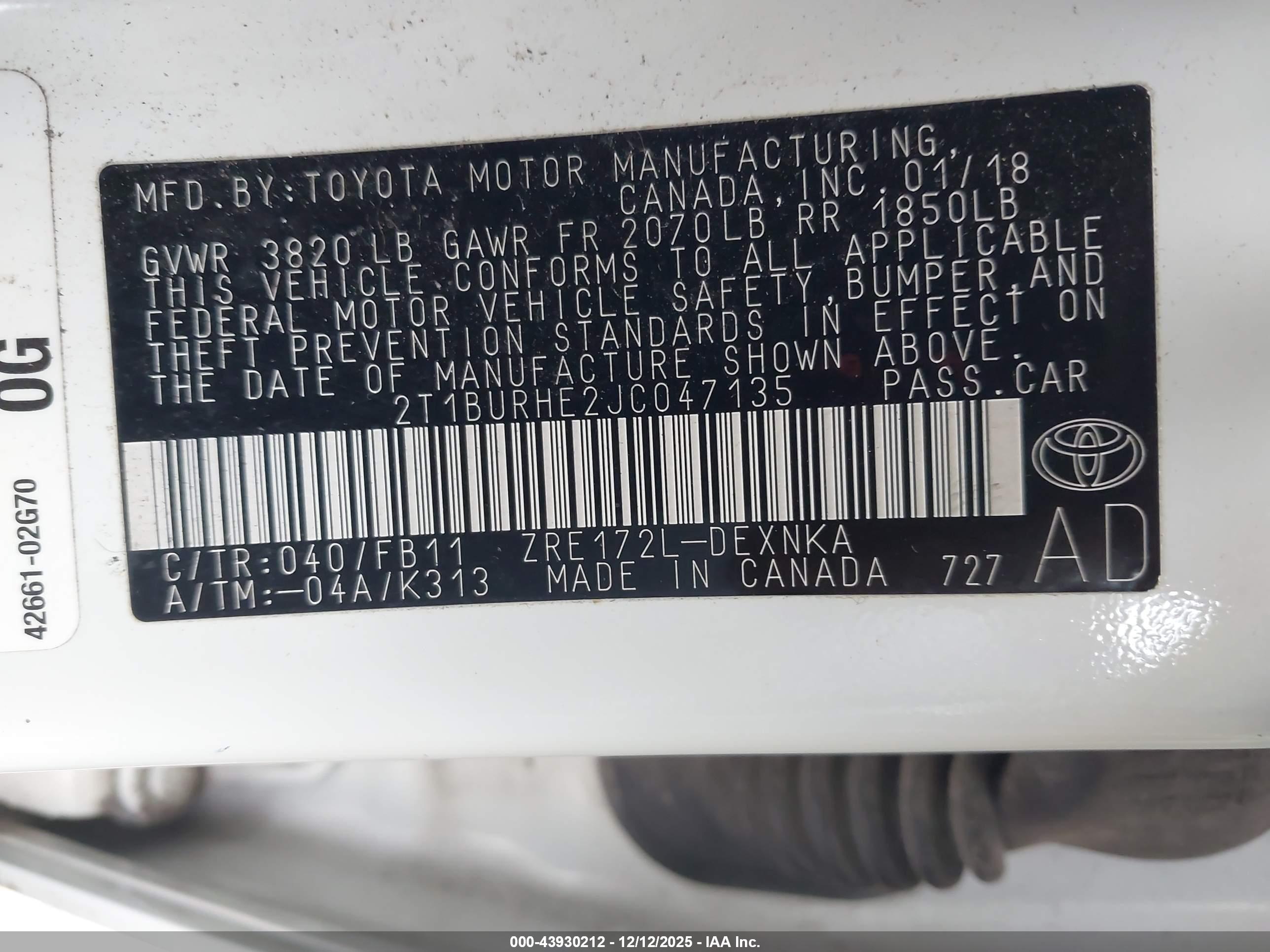 TOYOTA COROLLA image 9