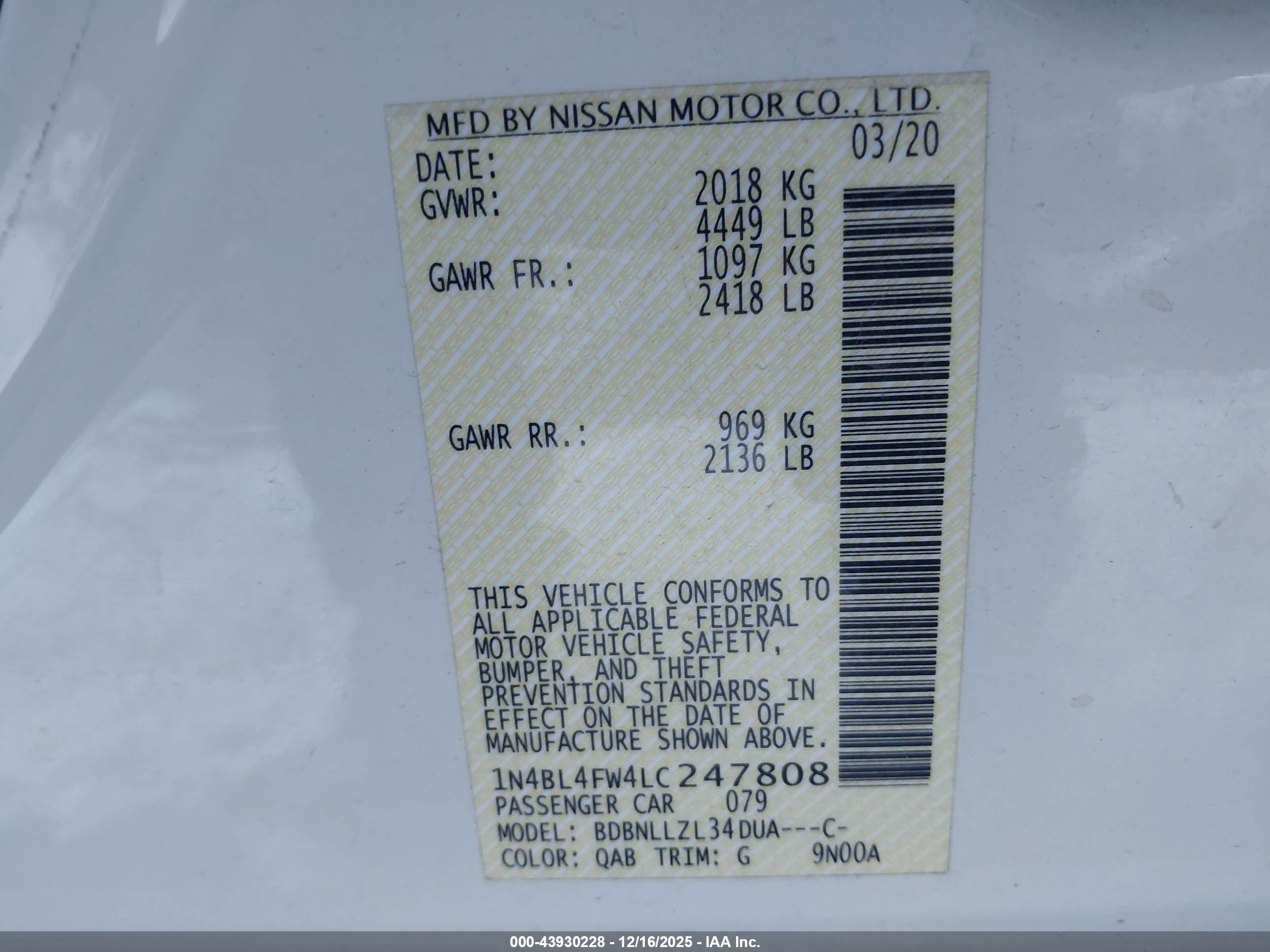 NISSAN ALTIMA image 9