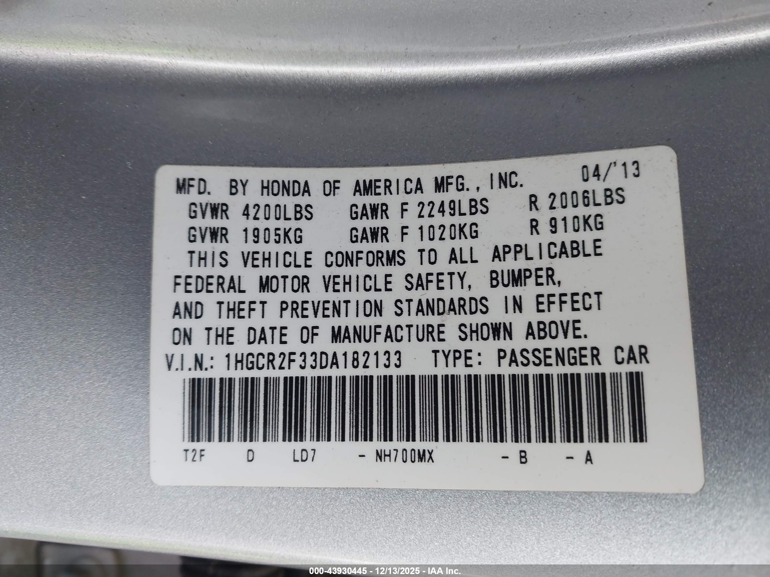 HONDA ACCORD image 9