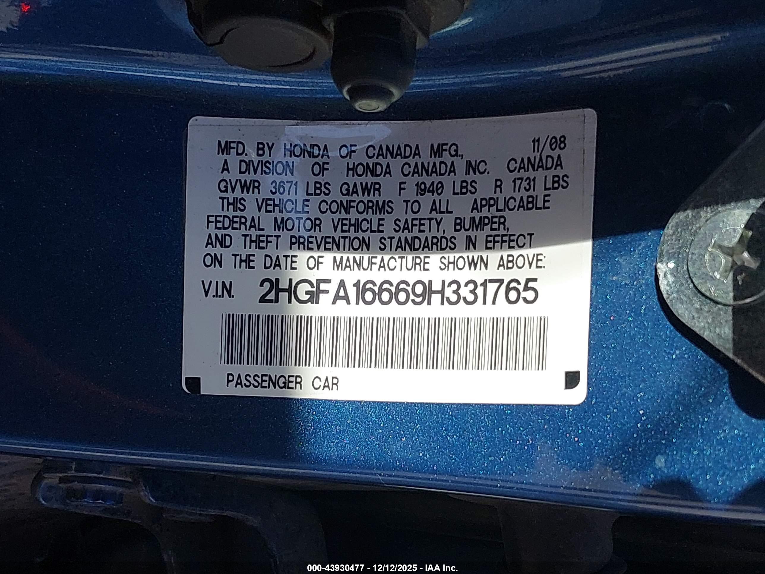 HONDA CIVIC image 9