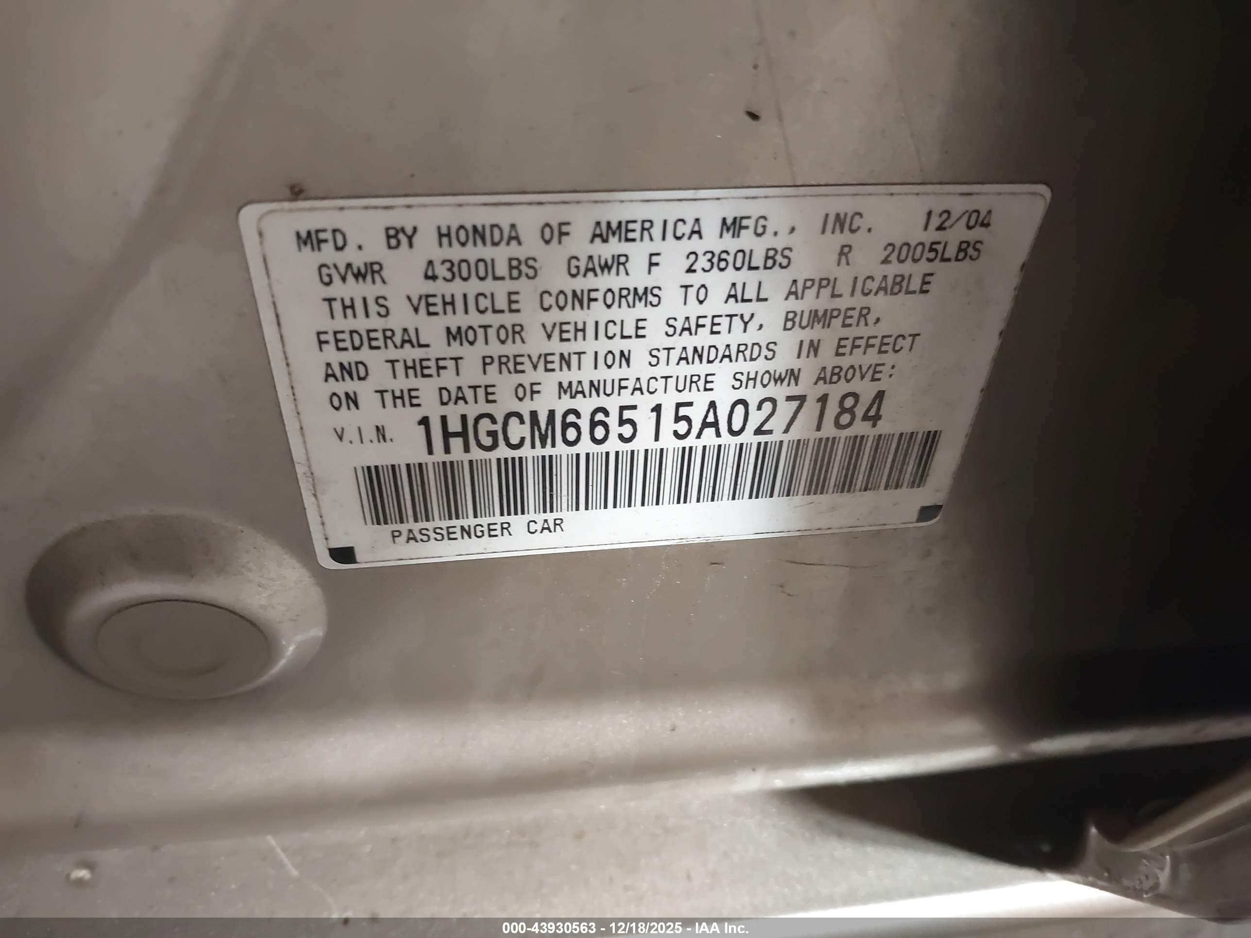 HONDA ACCORD image 9