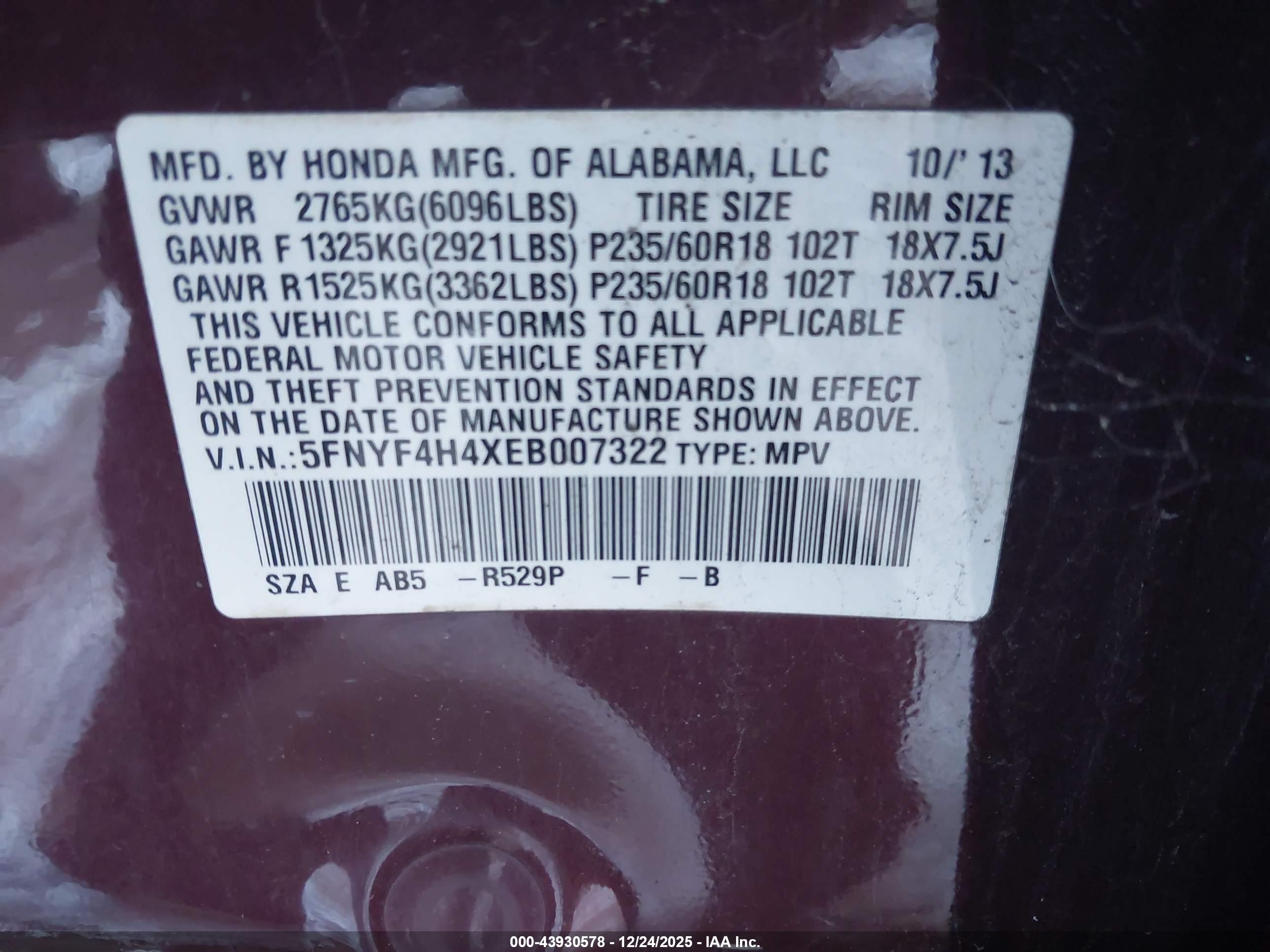 HONDA PILOT image 9