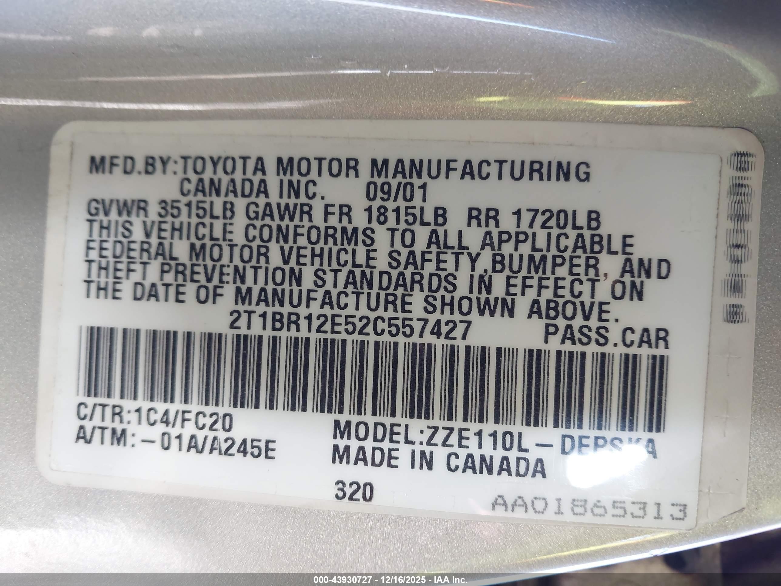 TOYOTA COROLLA image 9