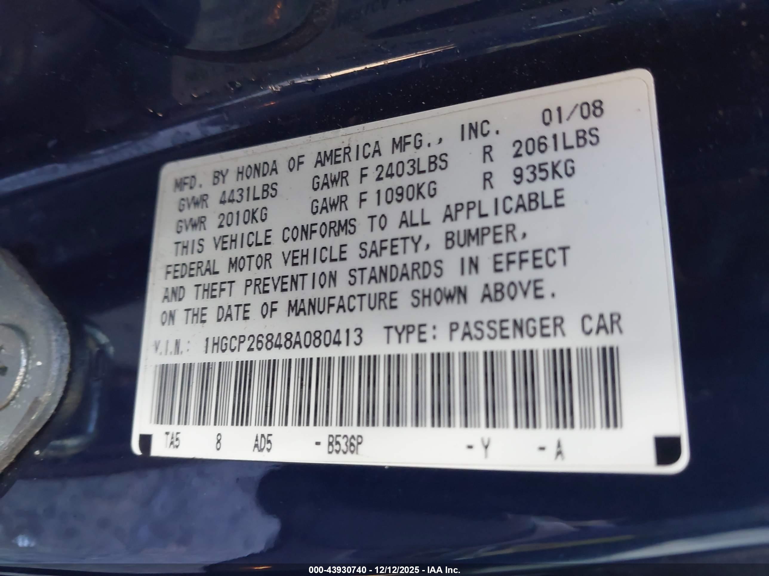 HONDA ACCORD image 9