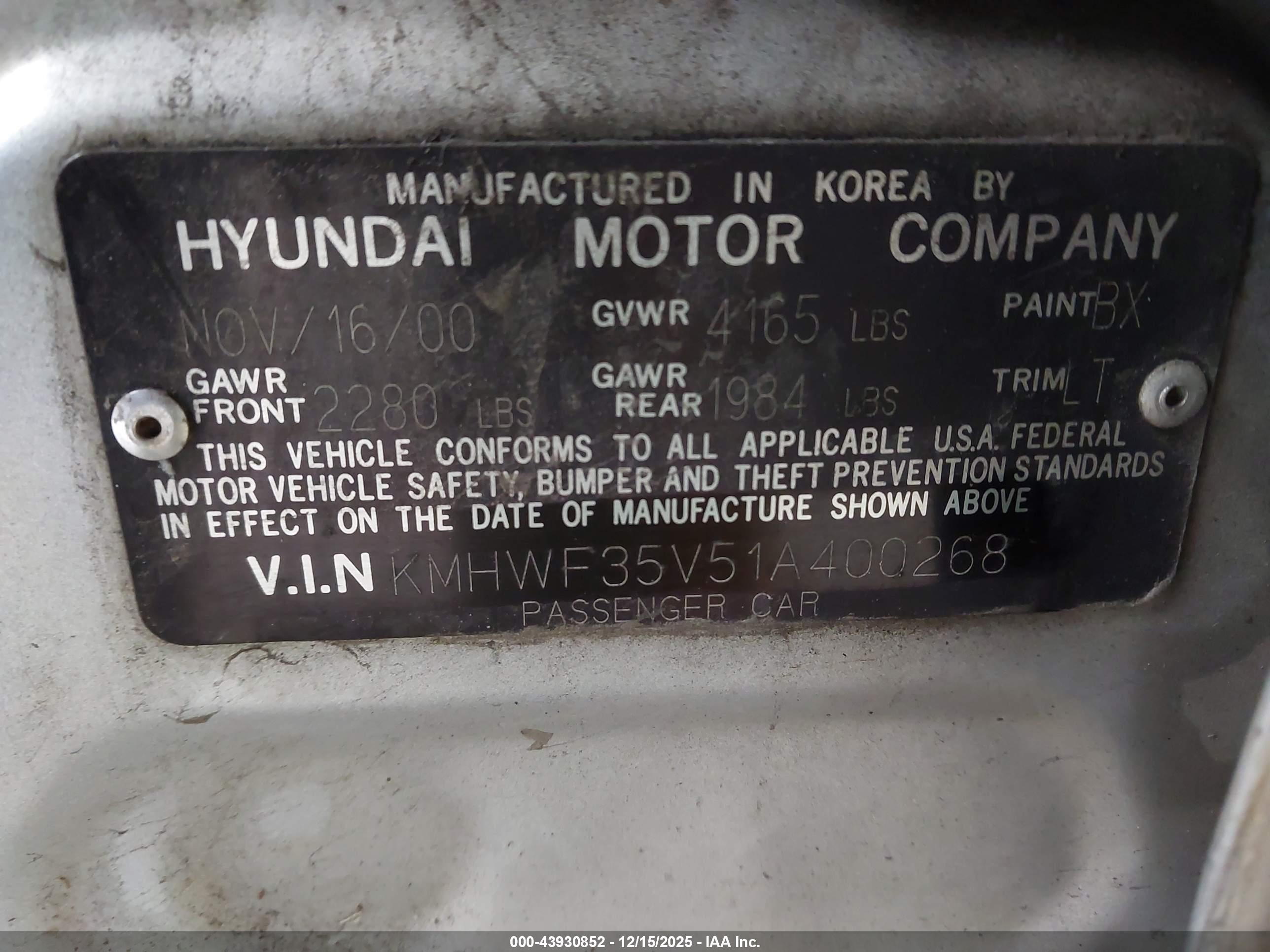 HYUNDAI SONATA image 9