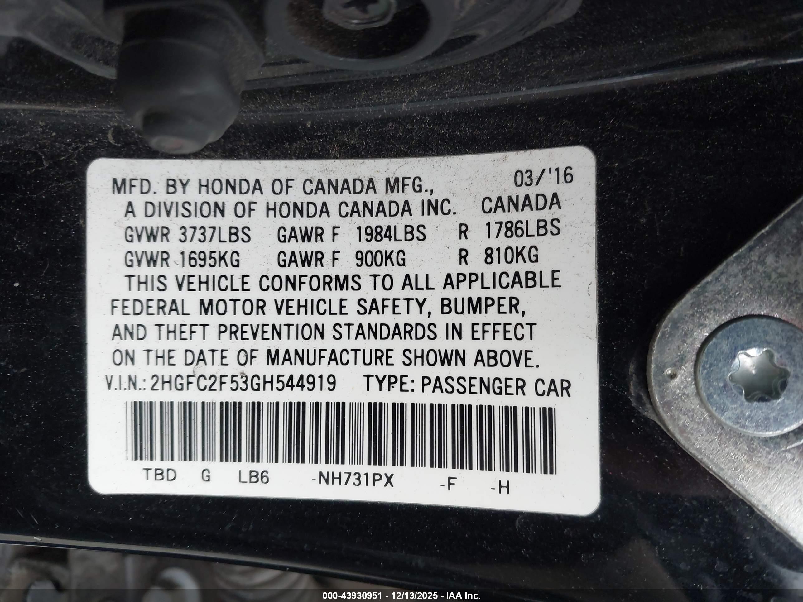 HONDA CIVIC image 9