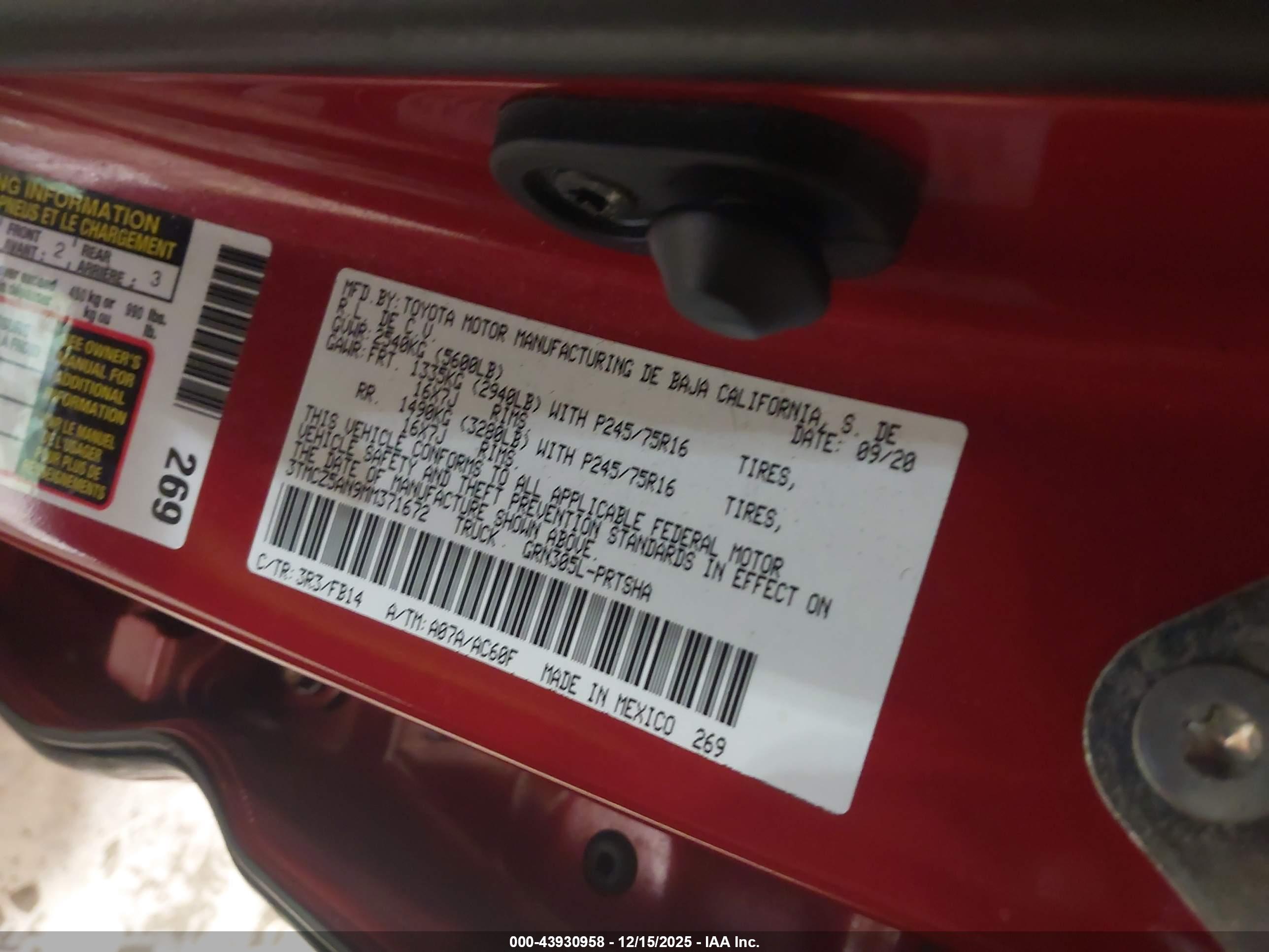 TOYOTA TACOMA image 9