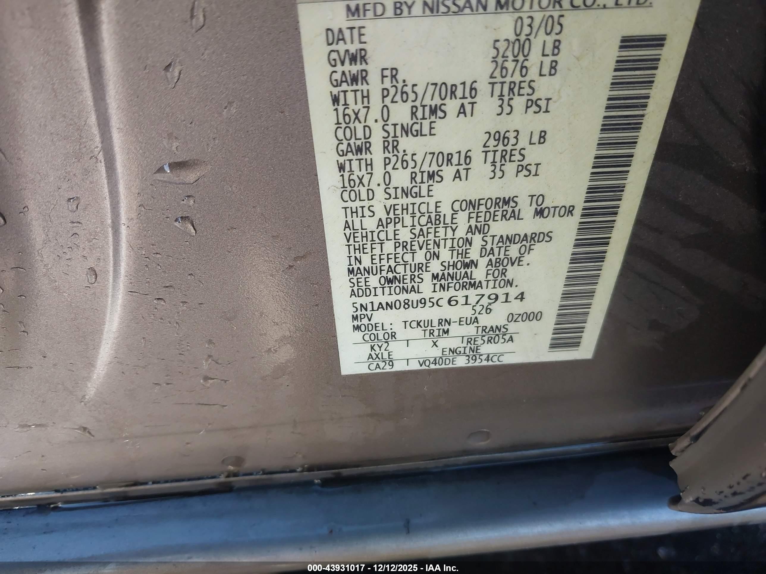 NISSAN XTERRA image 9