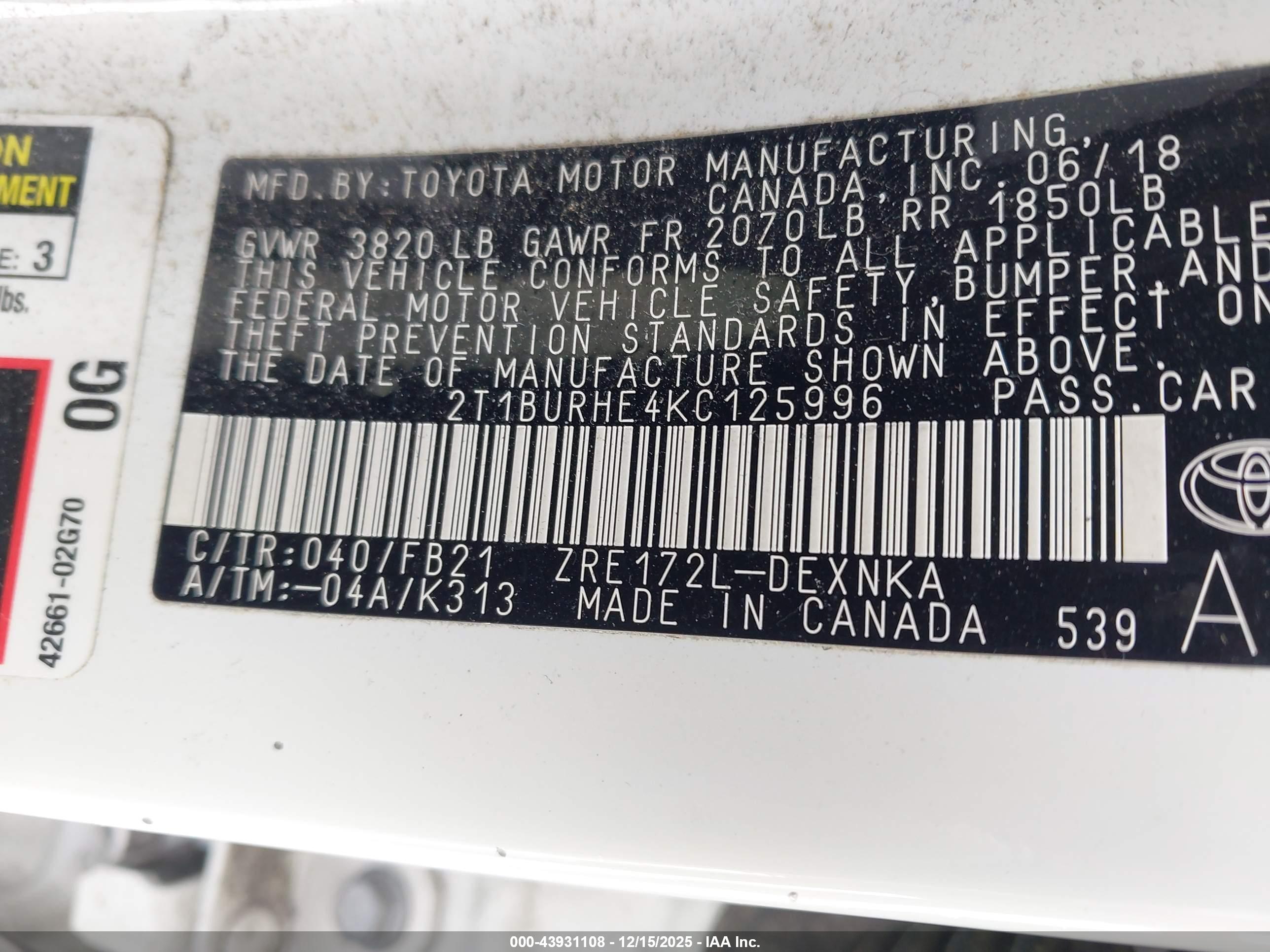 TOYOTA COROLLA image 9