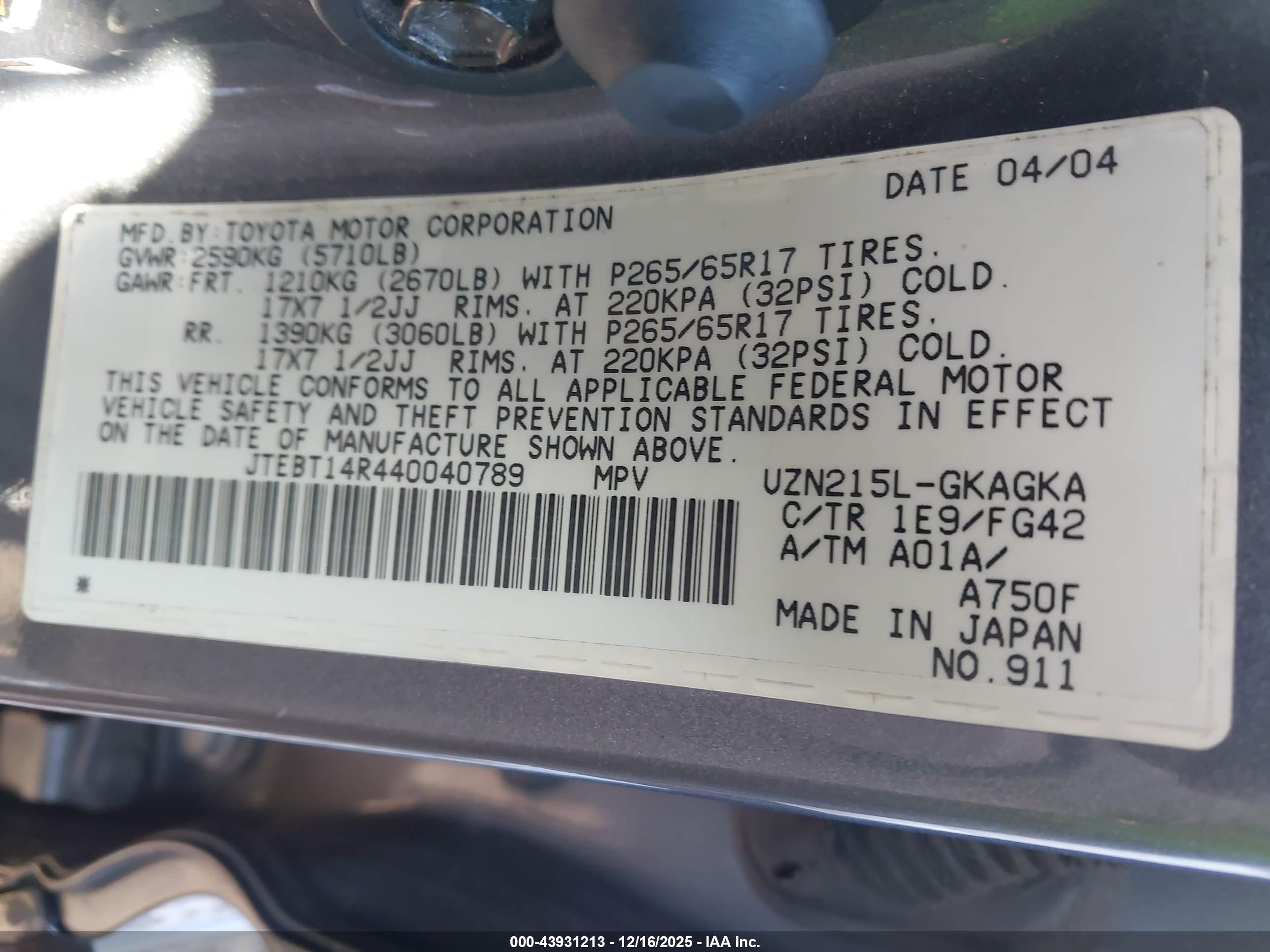 TOYOTA 4RUNNER image 9
