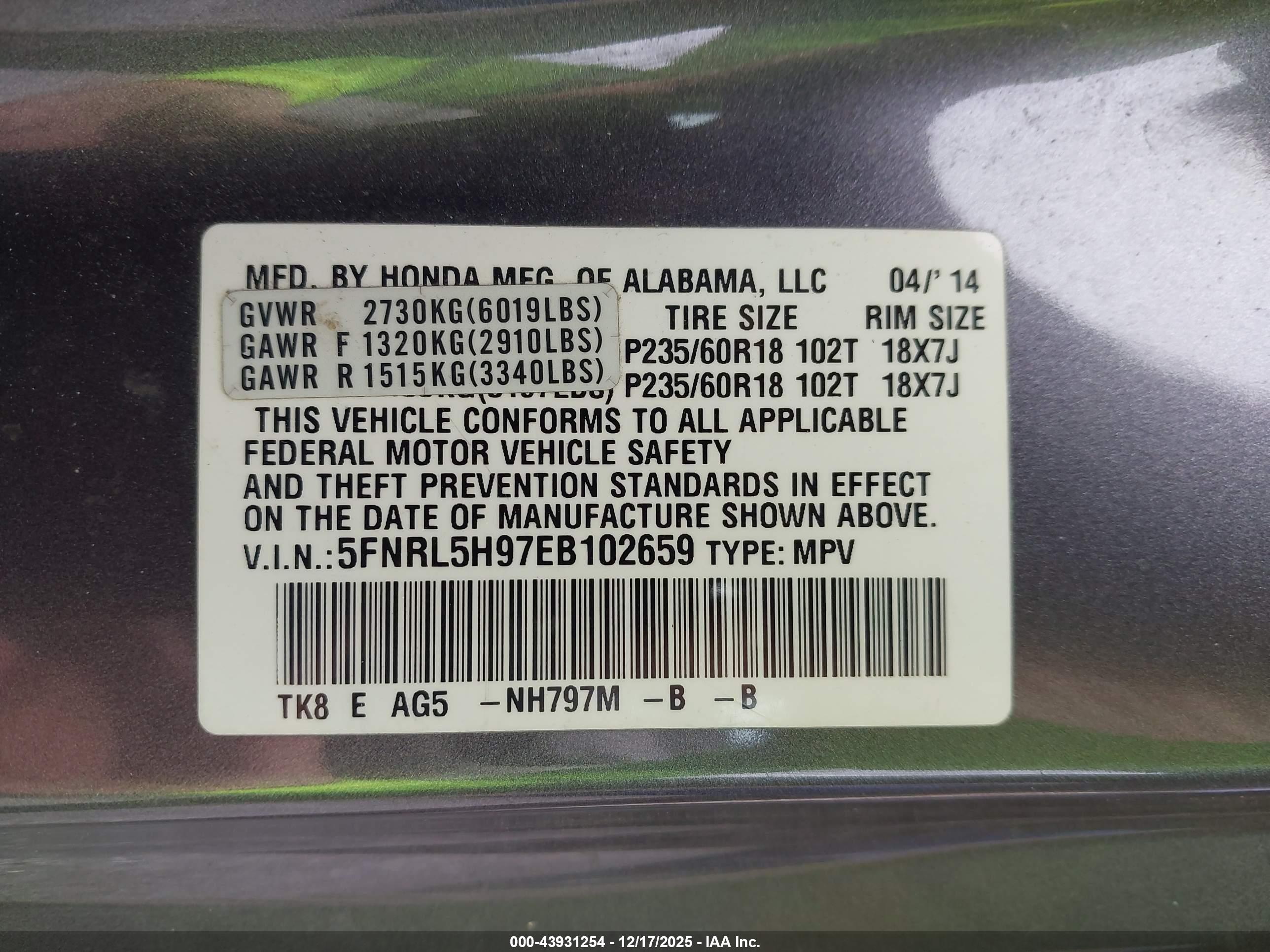 HONDA ODYSSEY image 9