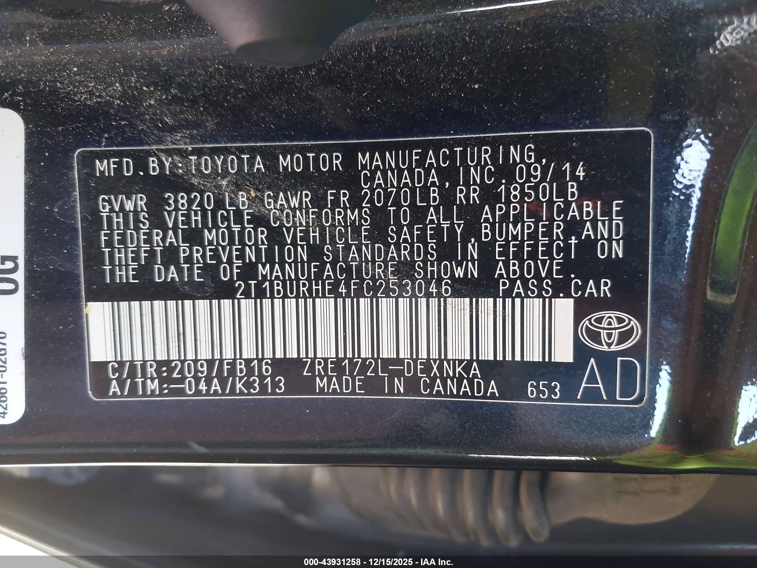 TOYOTA COROLLA image 9
