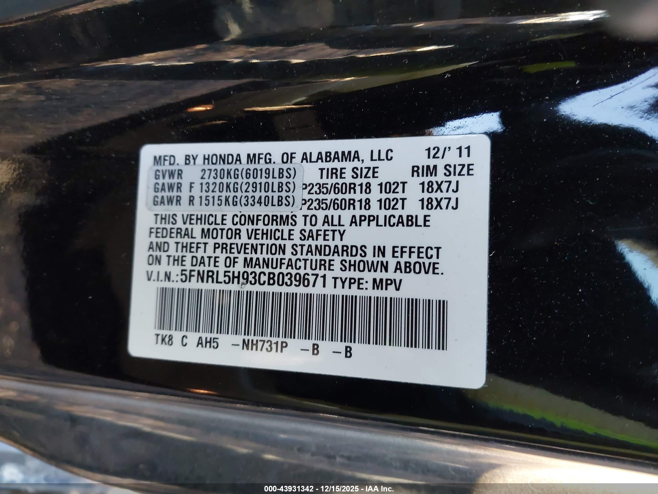 HONDA ODYSSEY image 9