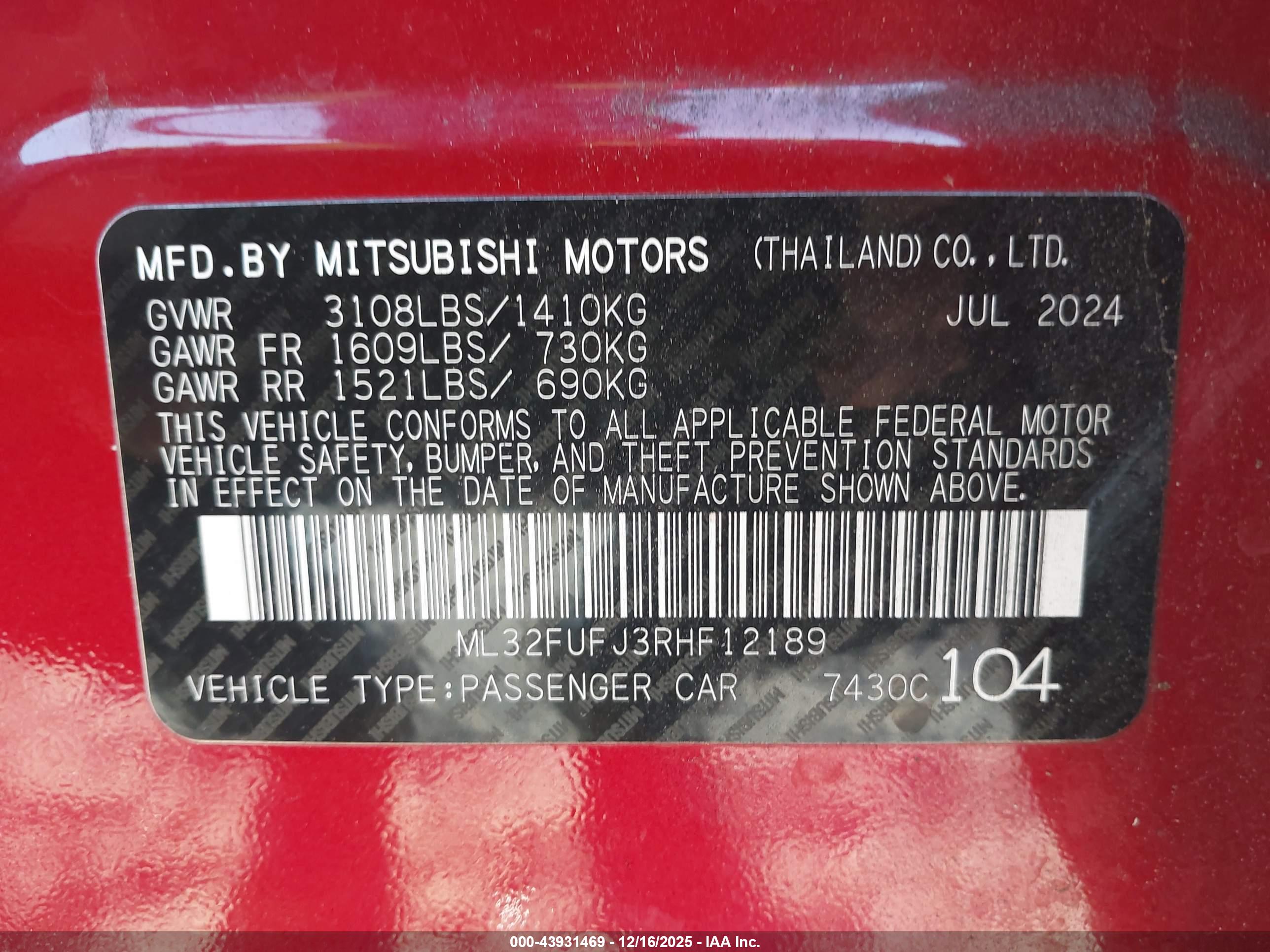 MITSUBISHI MIRAGE image 9
