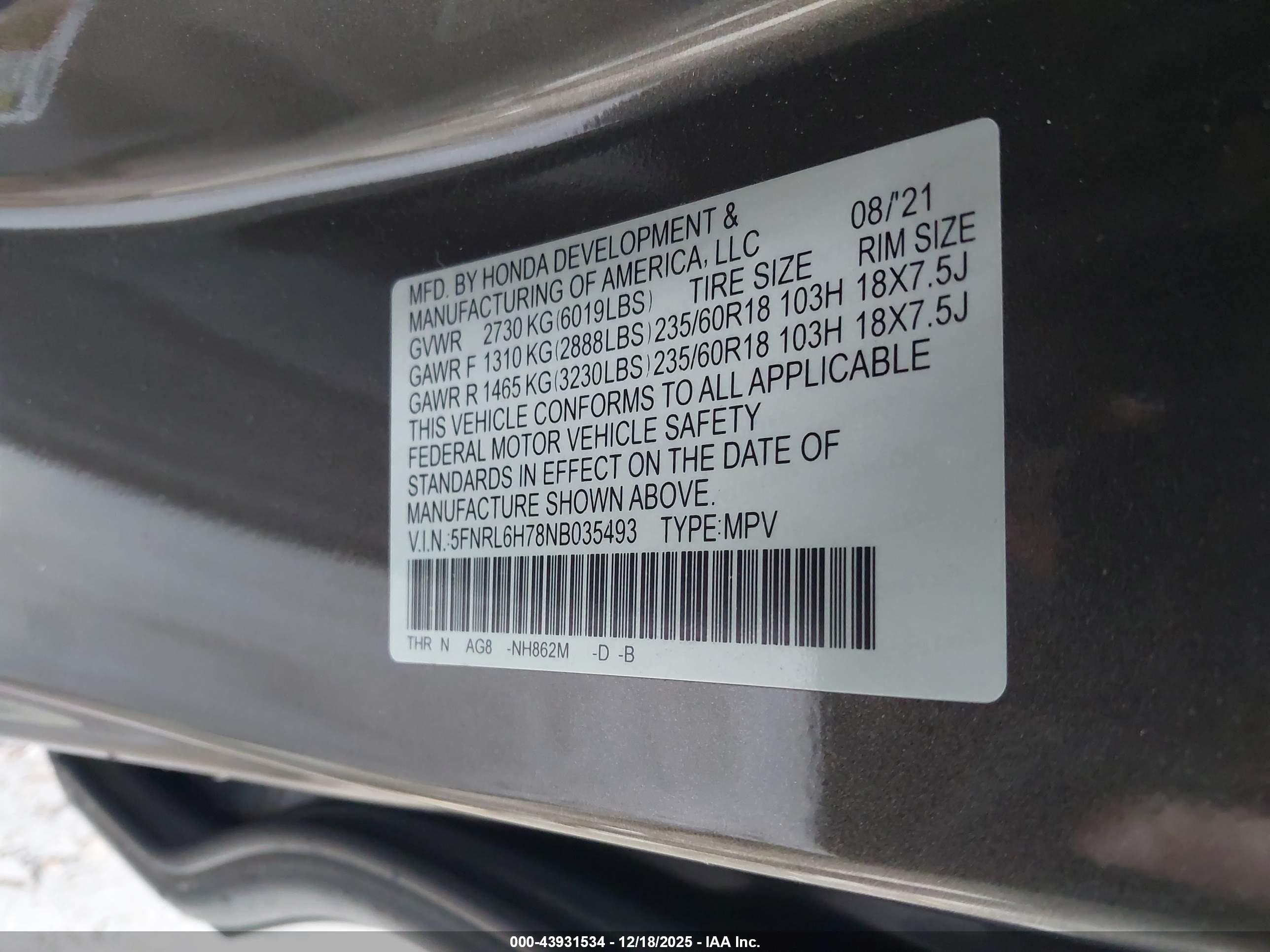 HONDA ODYSSEY image 9