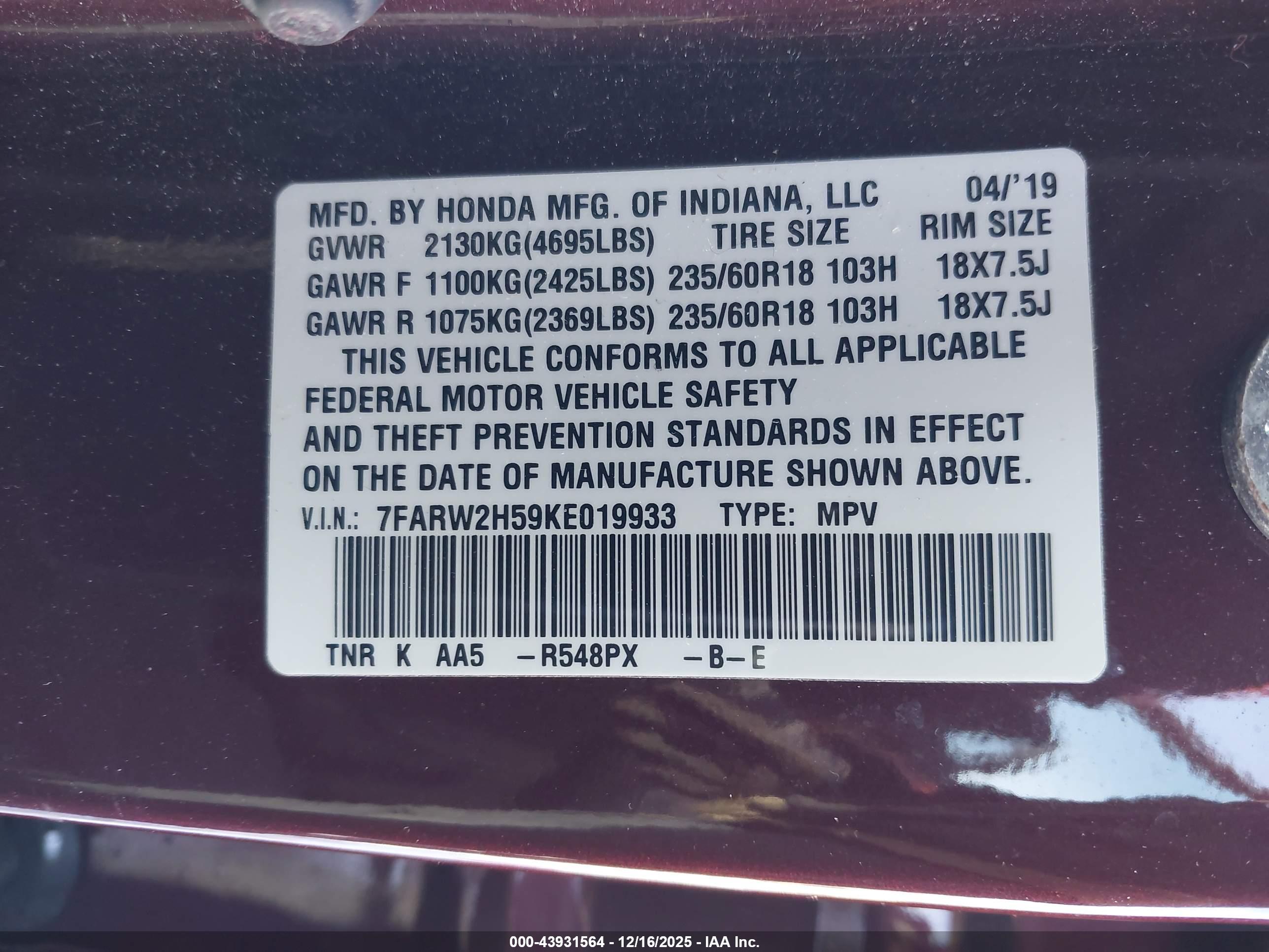 HONDA CR-V image 9