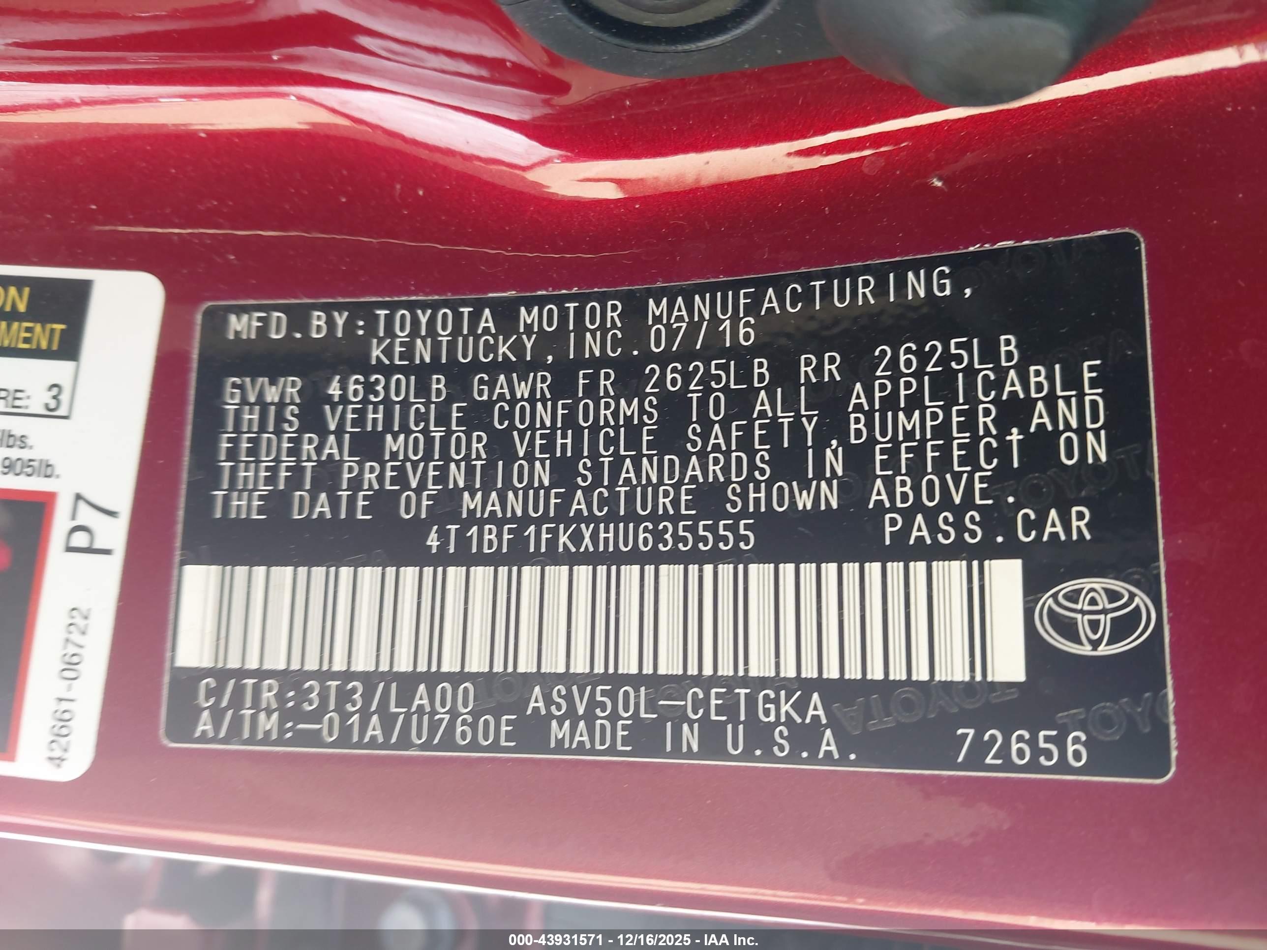 TOYOTA CAMRY image 9