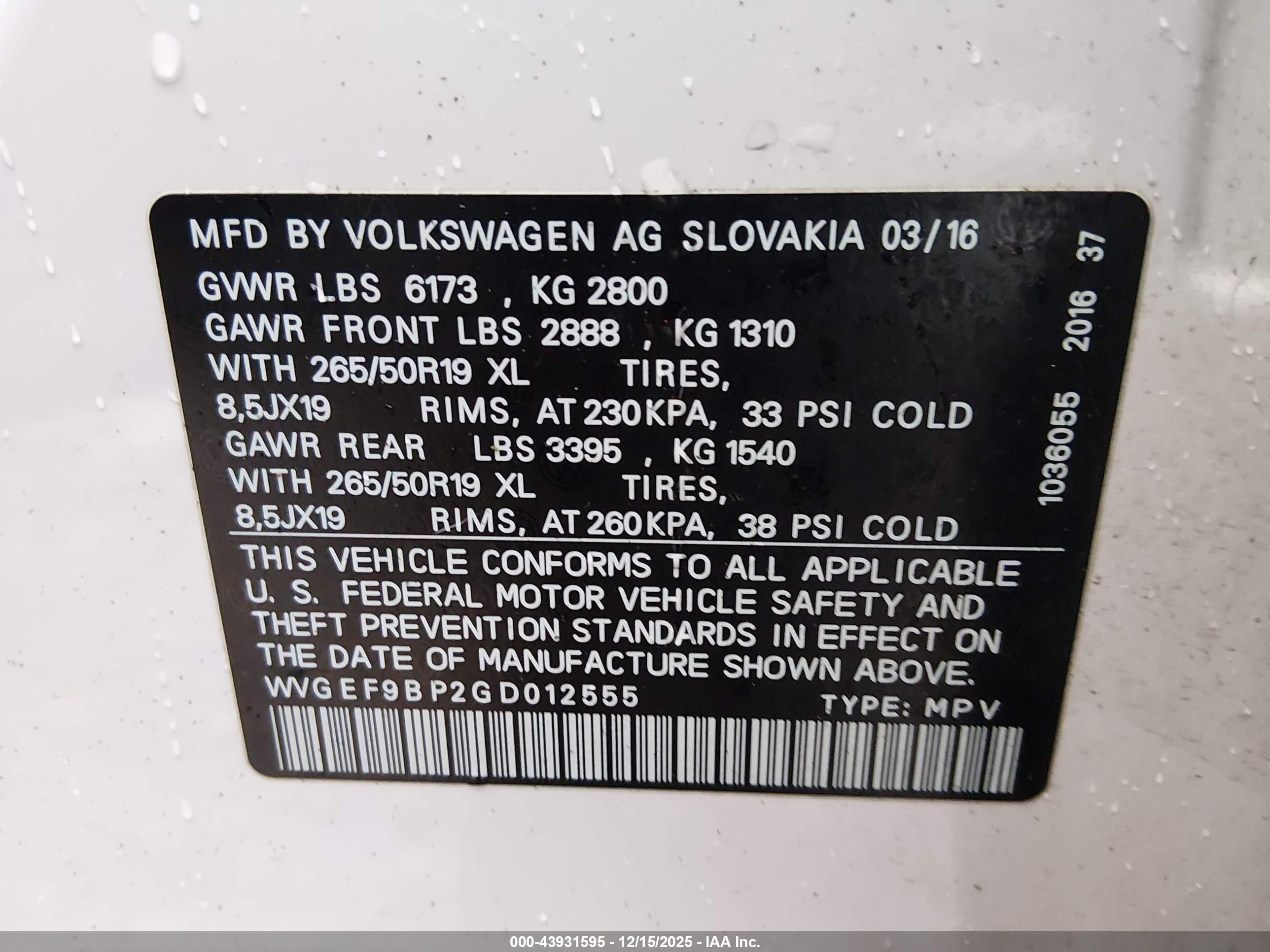 VOLKSWAGEN TOUAREG image 9