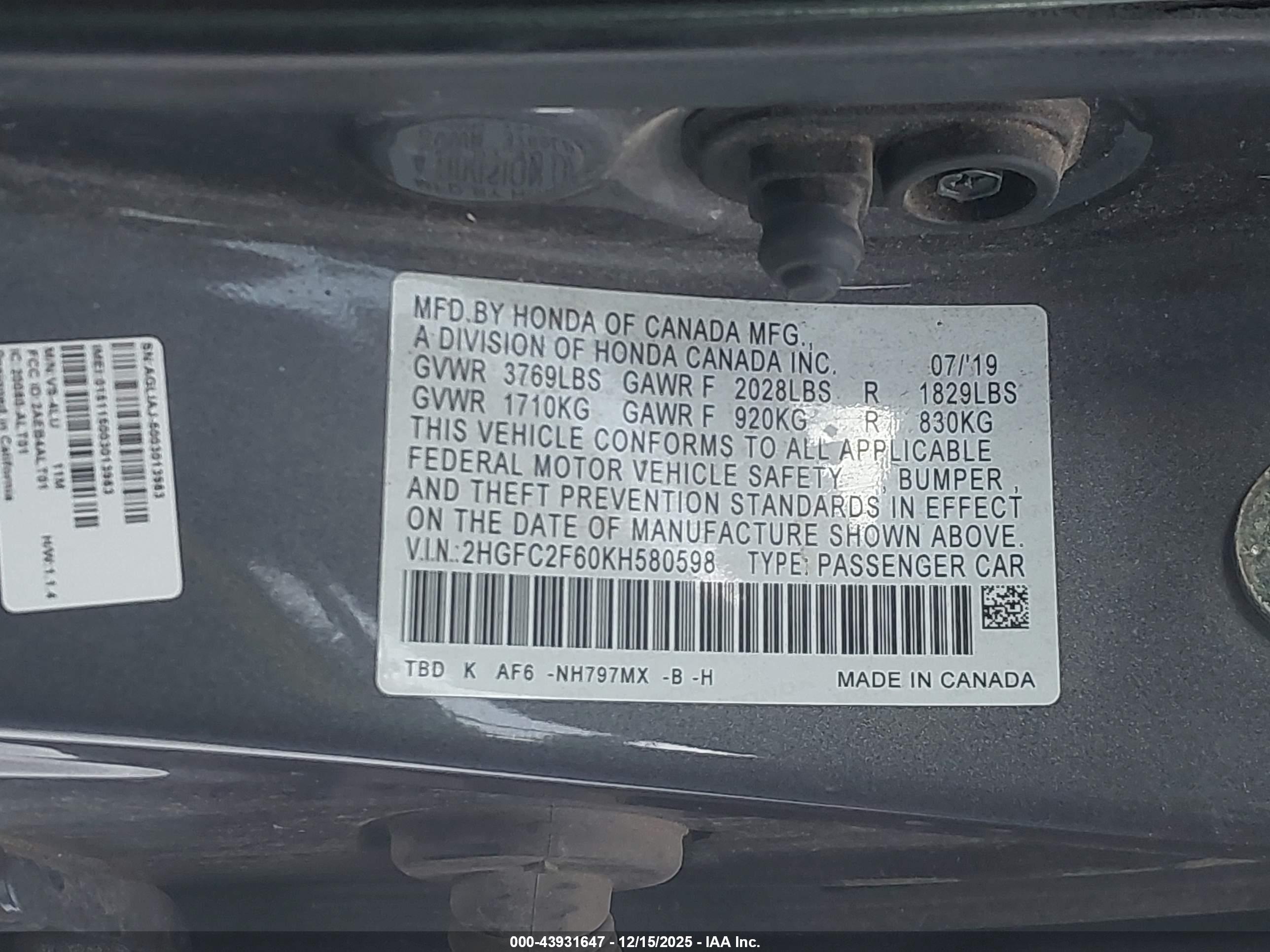 HONDA CIVIC image 9