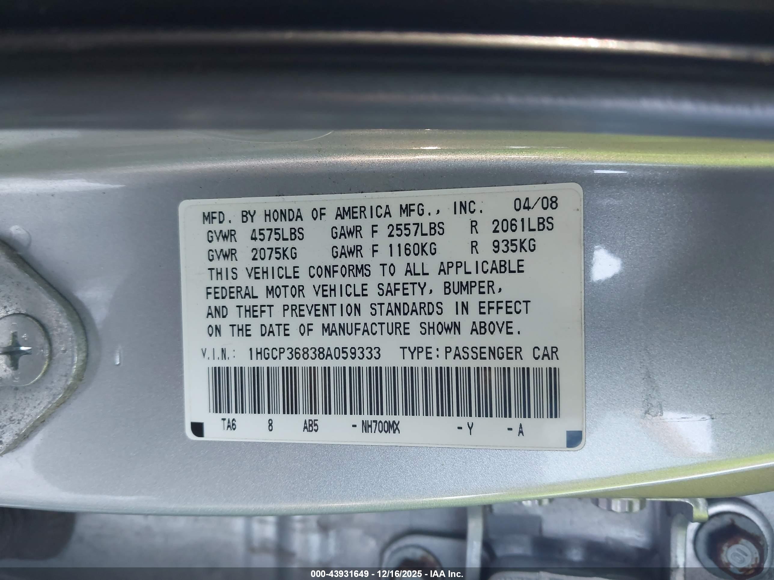 HONDA ACCORD image 9