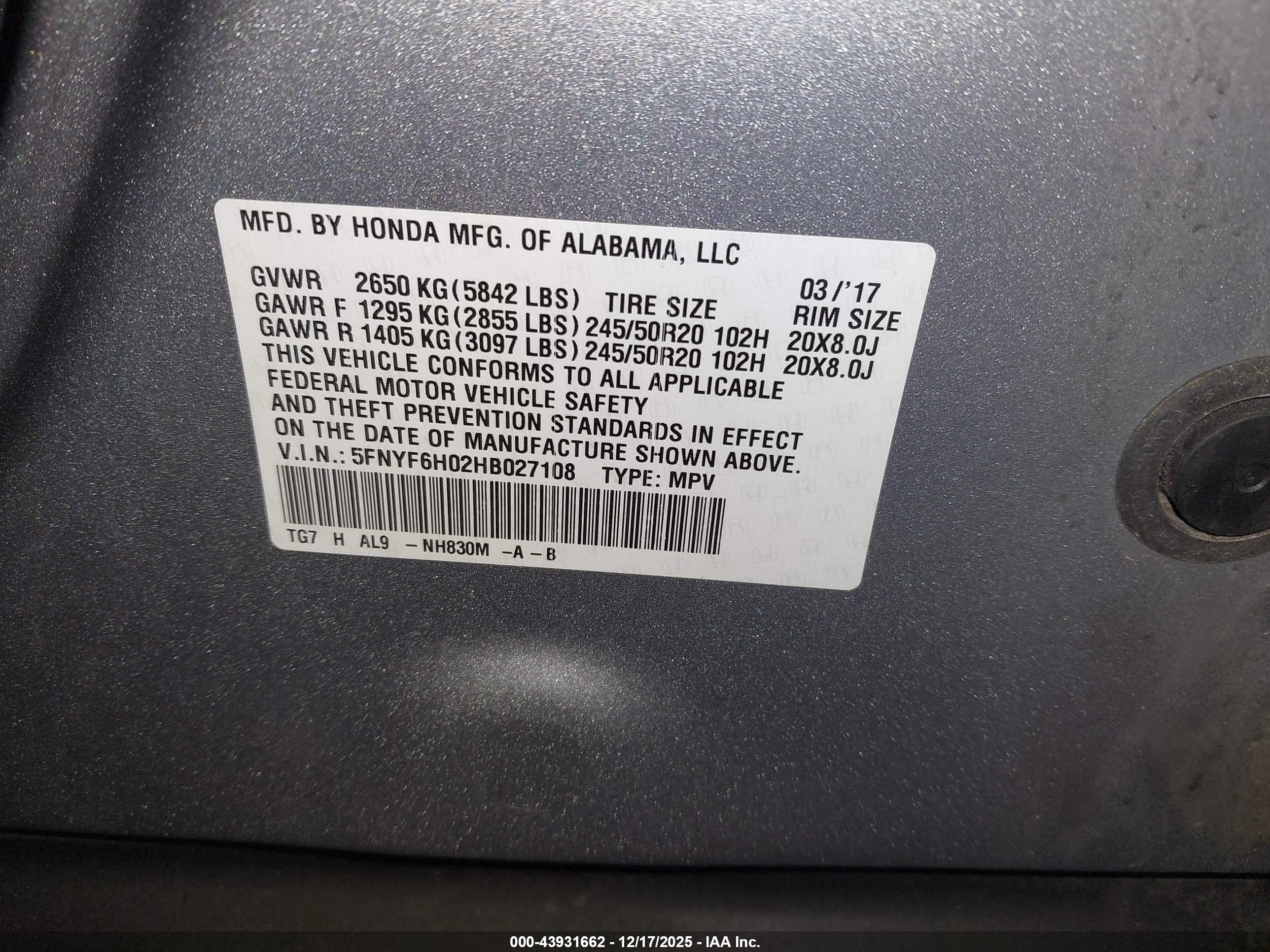 HONDA PILOT image 9