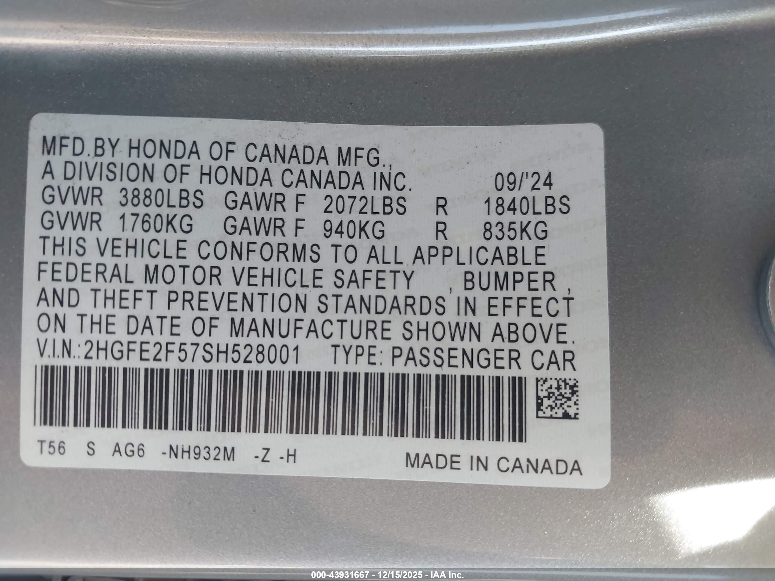 HONDA CIVIC image 9