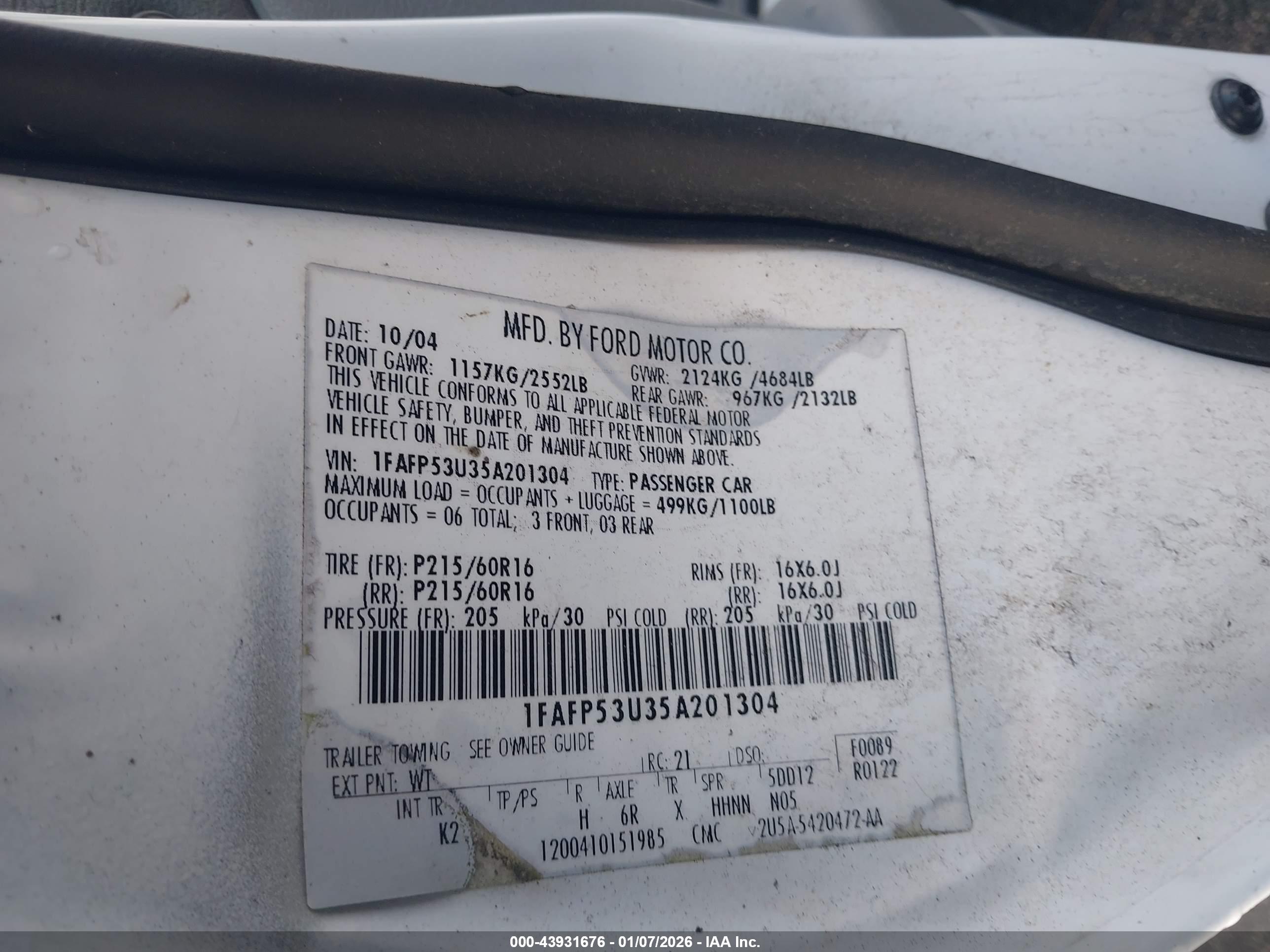 FORD TAURUS image 9