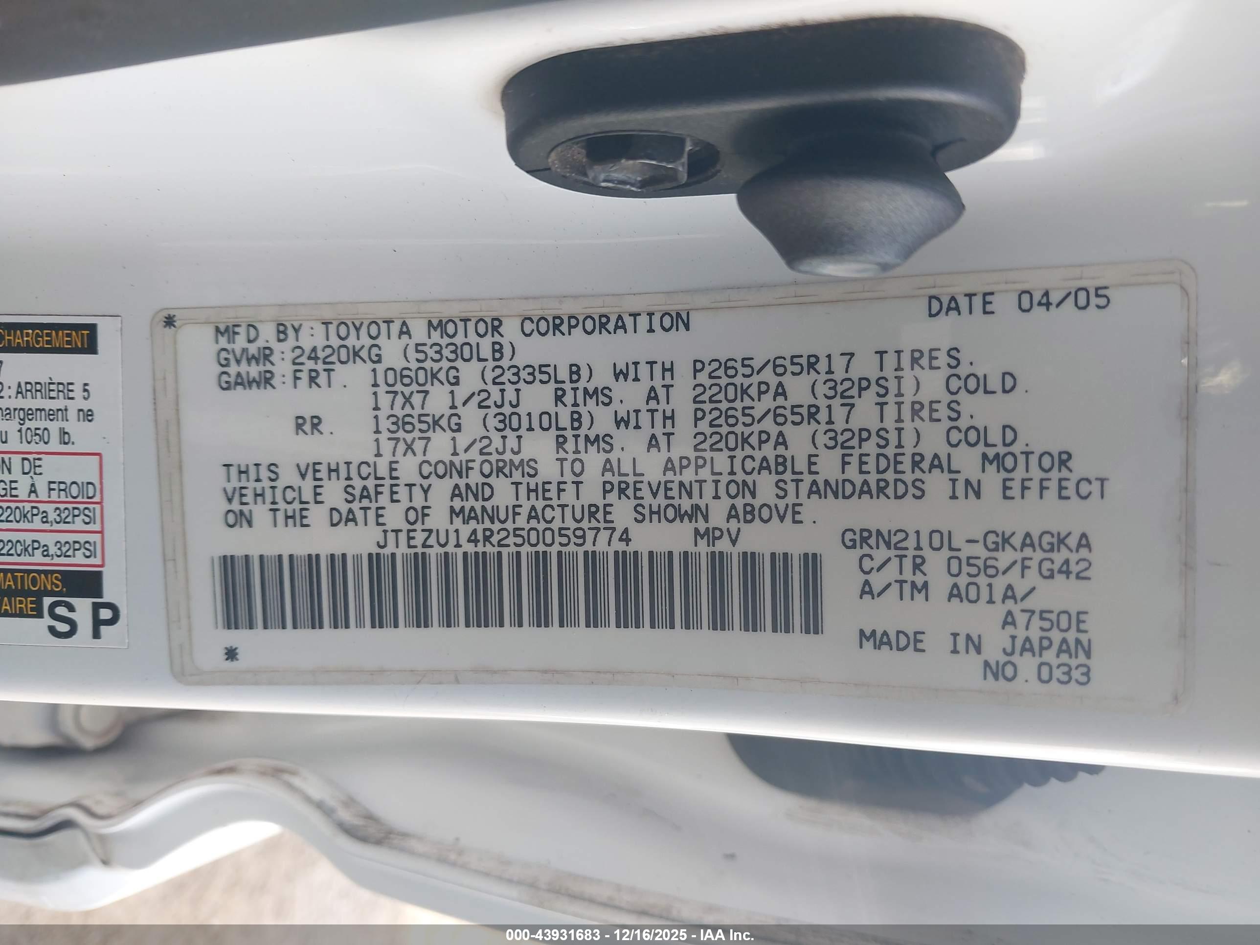 TOYOTA 4RUNNER image 9