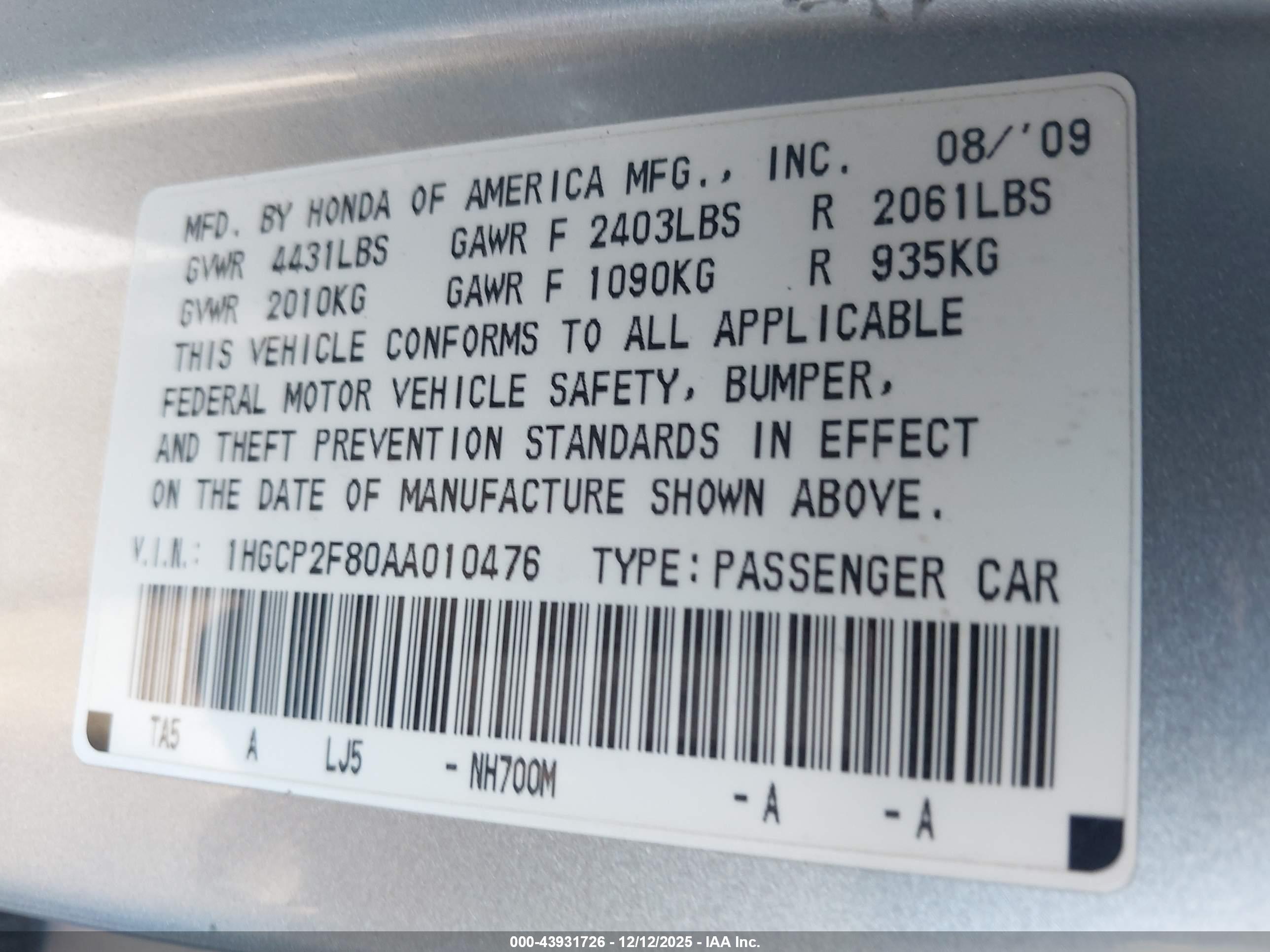 HONDA ACCORD image 9
