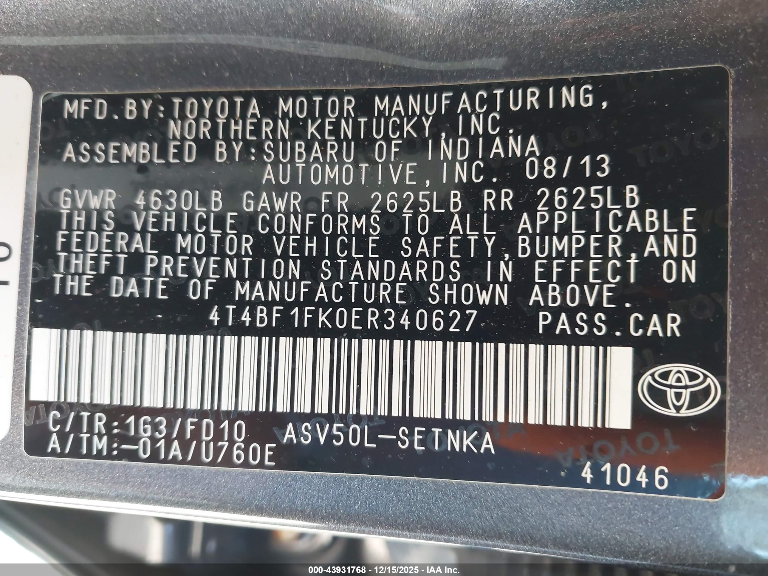 TOYOTA CAMRY image 9