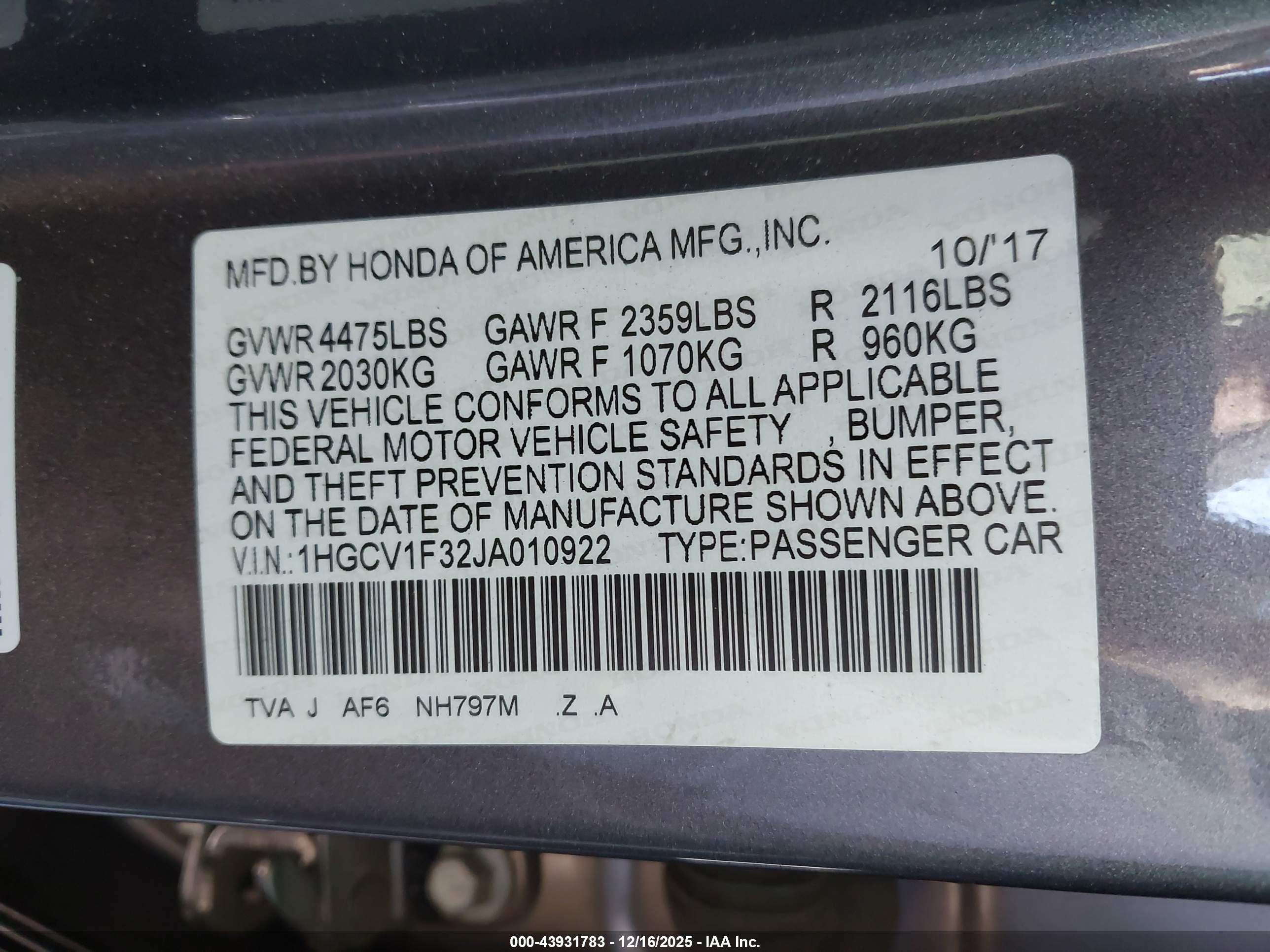 HONDA ACCORD image 9