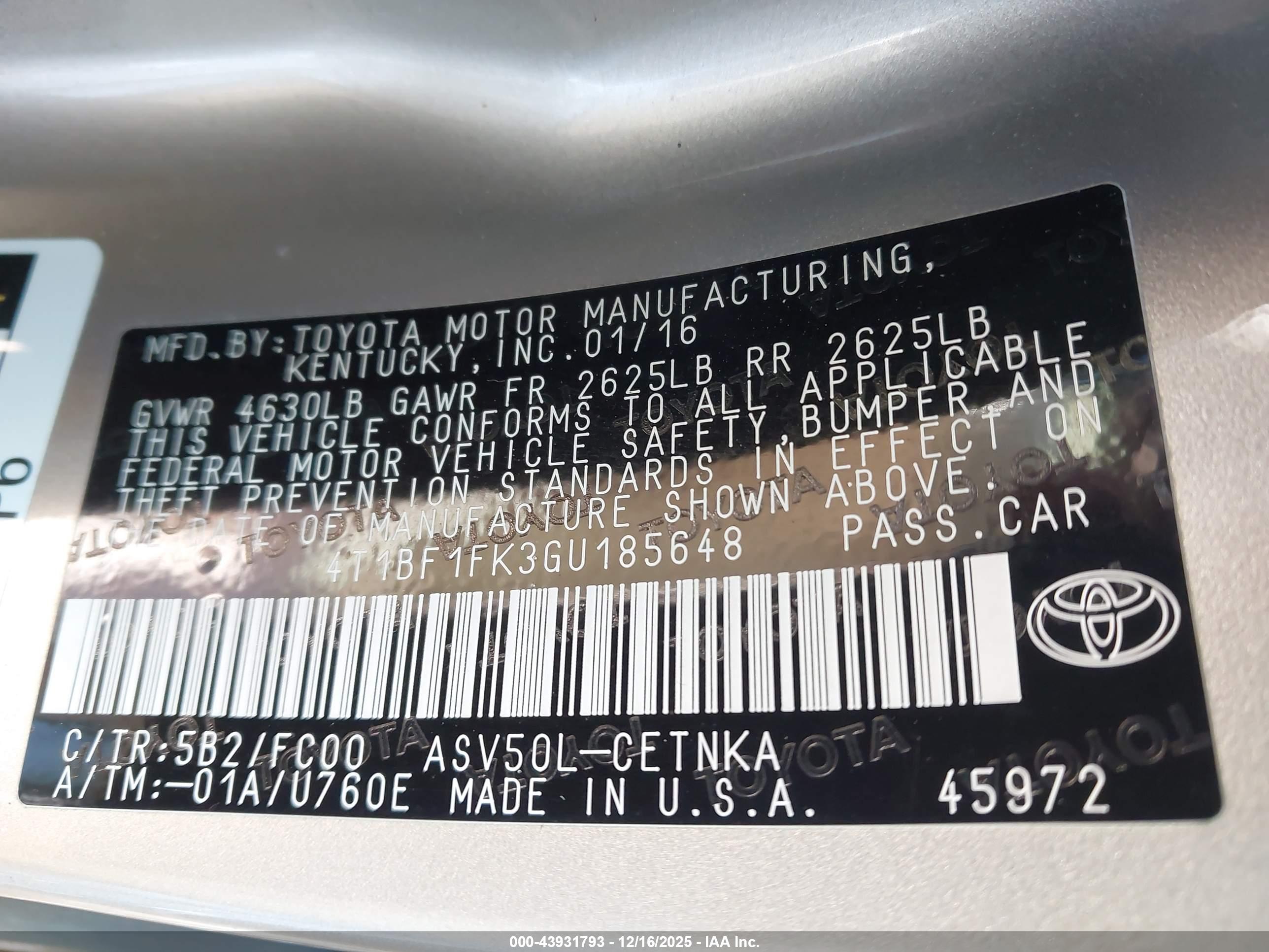 TOYOTA CAMRY image 9