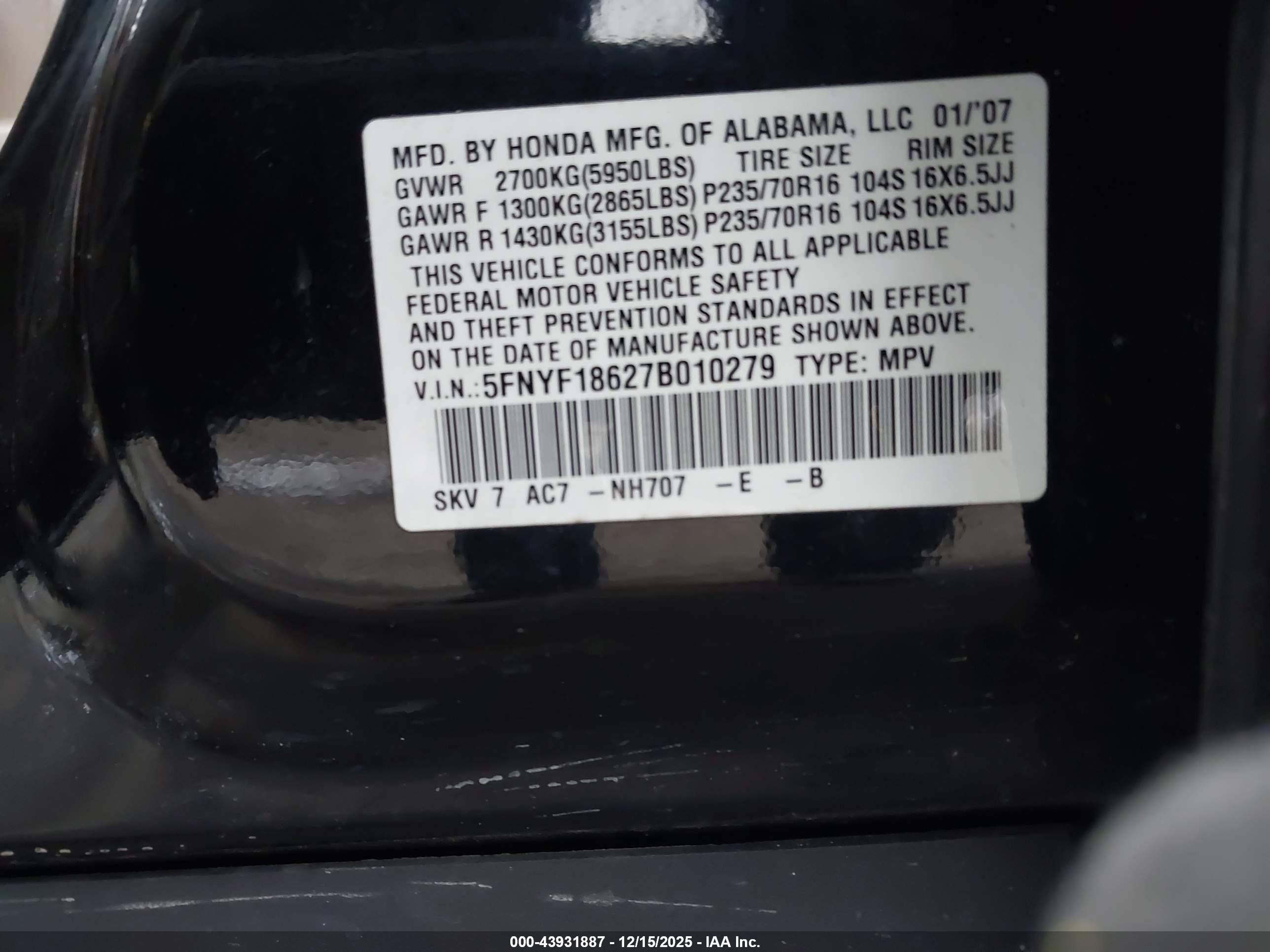 HONDA PILOT image 9